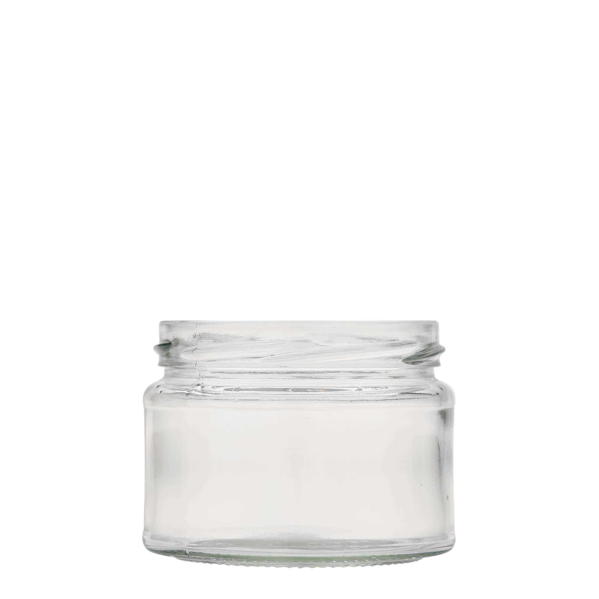 280 ml barattolo rotondo piatto, bocca: Twist-Off (TO 82)