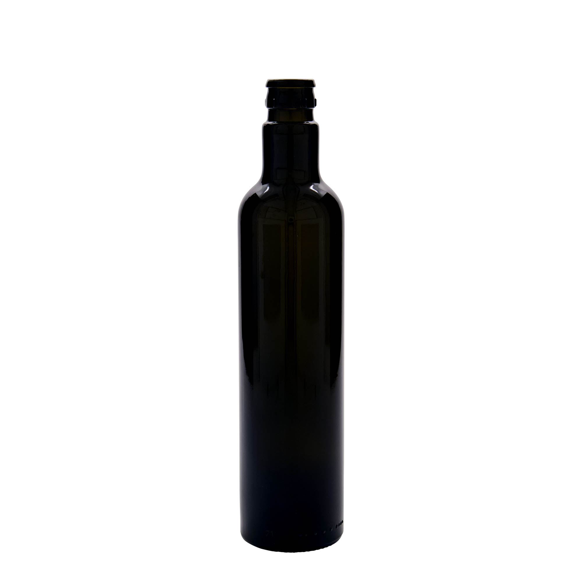 Bottiglia per aceto/olio 'Willy New' 500 ml, vetro, verde antico, bocca: DOP