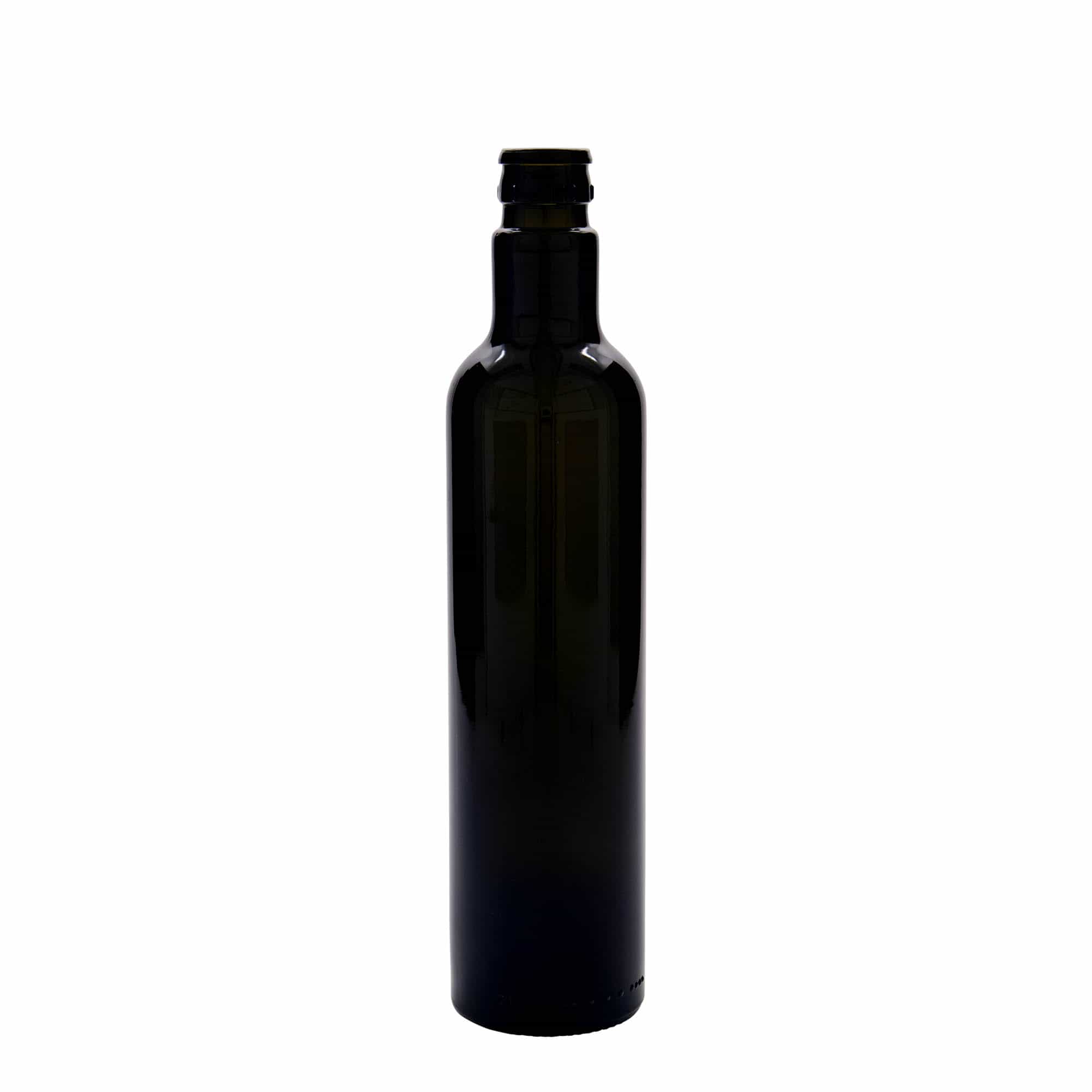Bottiglia per aceto/olio 'Willy New' 500 ml, vetro, verde antico, bocca: DOP