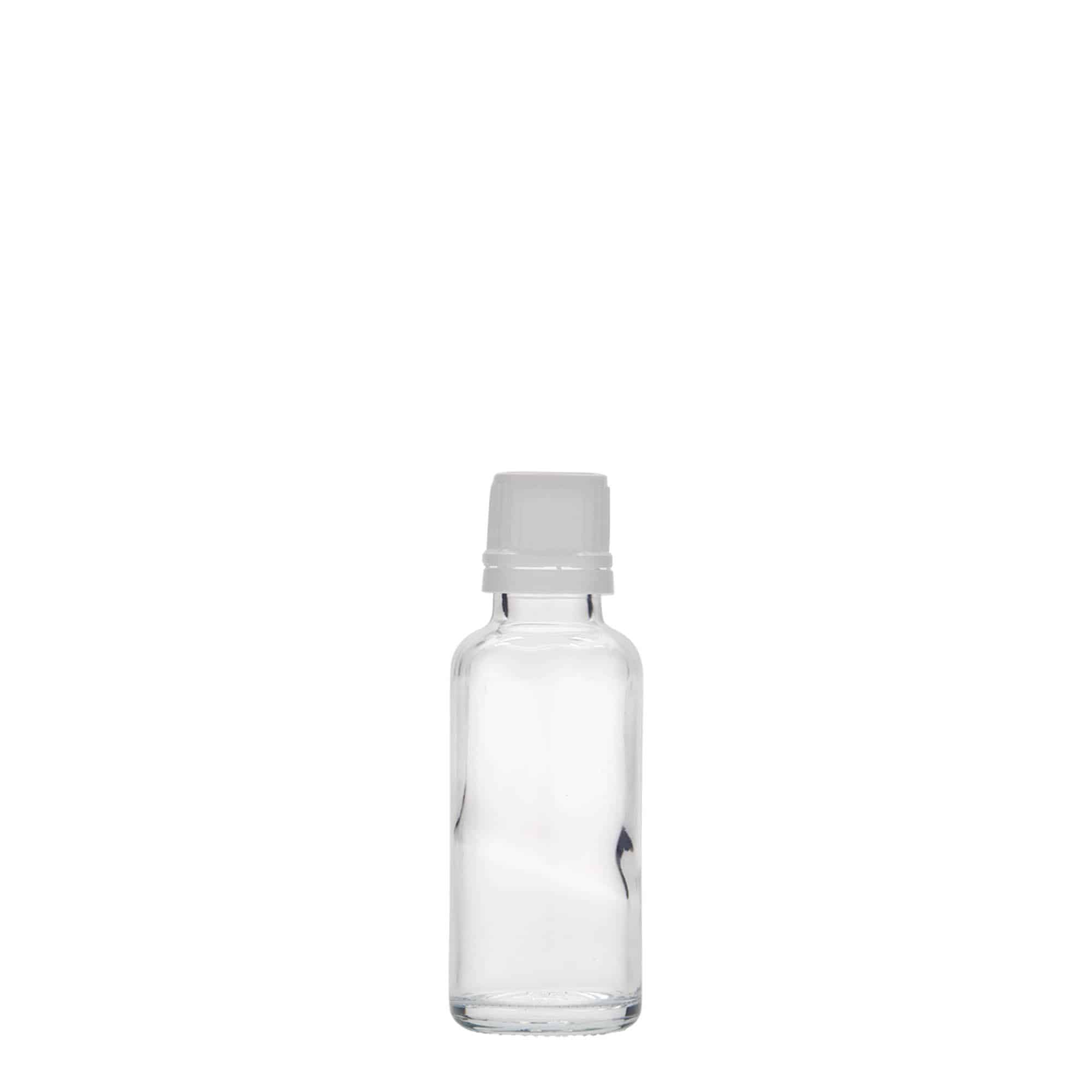 30 ml bottiglia medicinale, vetro, bocca: DIN 18