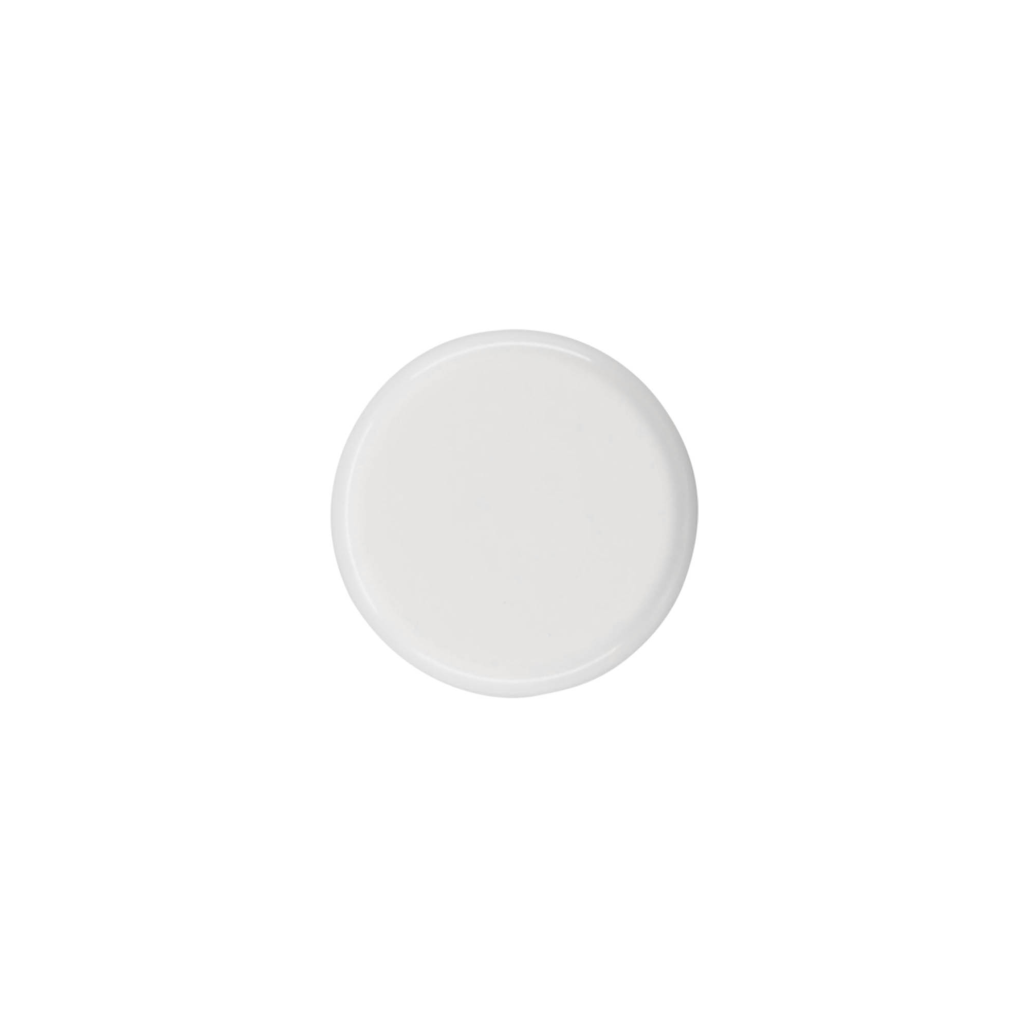 Tappo a vite per bottiglia rotonda con inserto a siringa, plastica PE, bianco, per bocca: DIN 18 Tappo a vite per bottiglia rotonda con inserto a siringa, plastica PE, bianco, per bocca: DIN 18