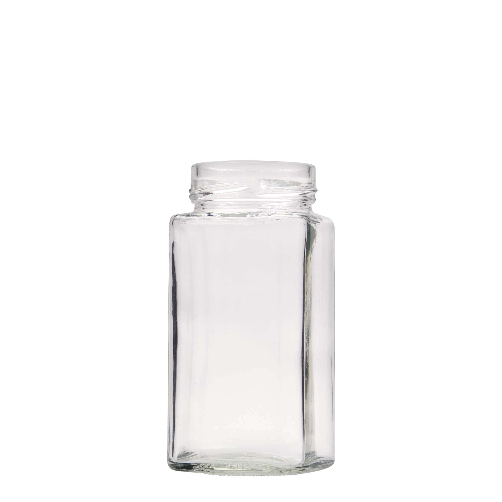 314 ml barattolo quadrato 'Funny', bocca: Deep-Twist-Off (DTO 58)