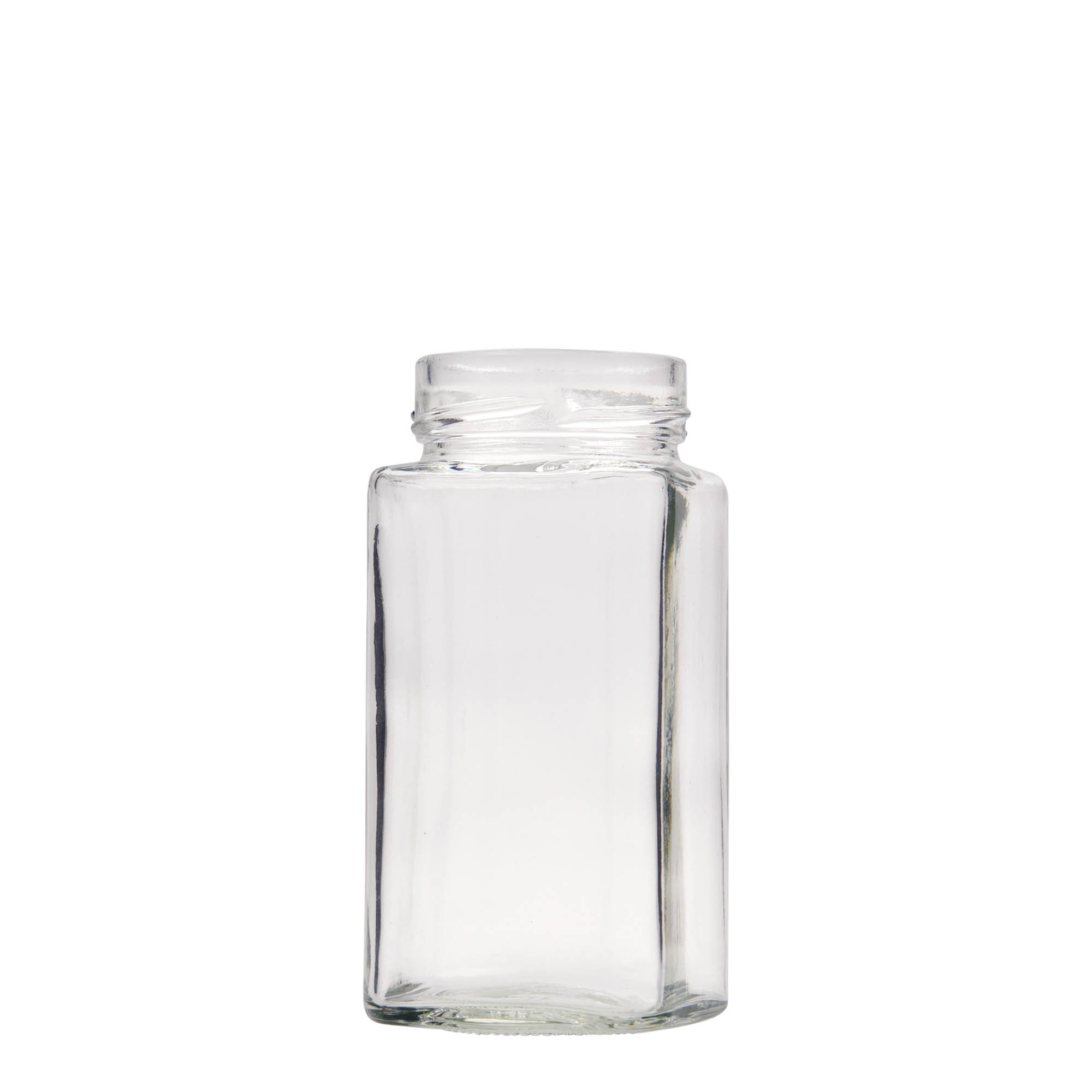 314 ml barattolo quadrato 'Funny', bocca: Deep-Twist-Off (DTO 58)