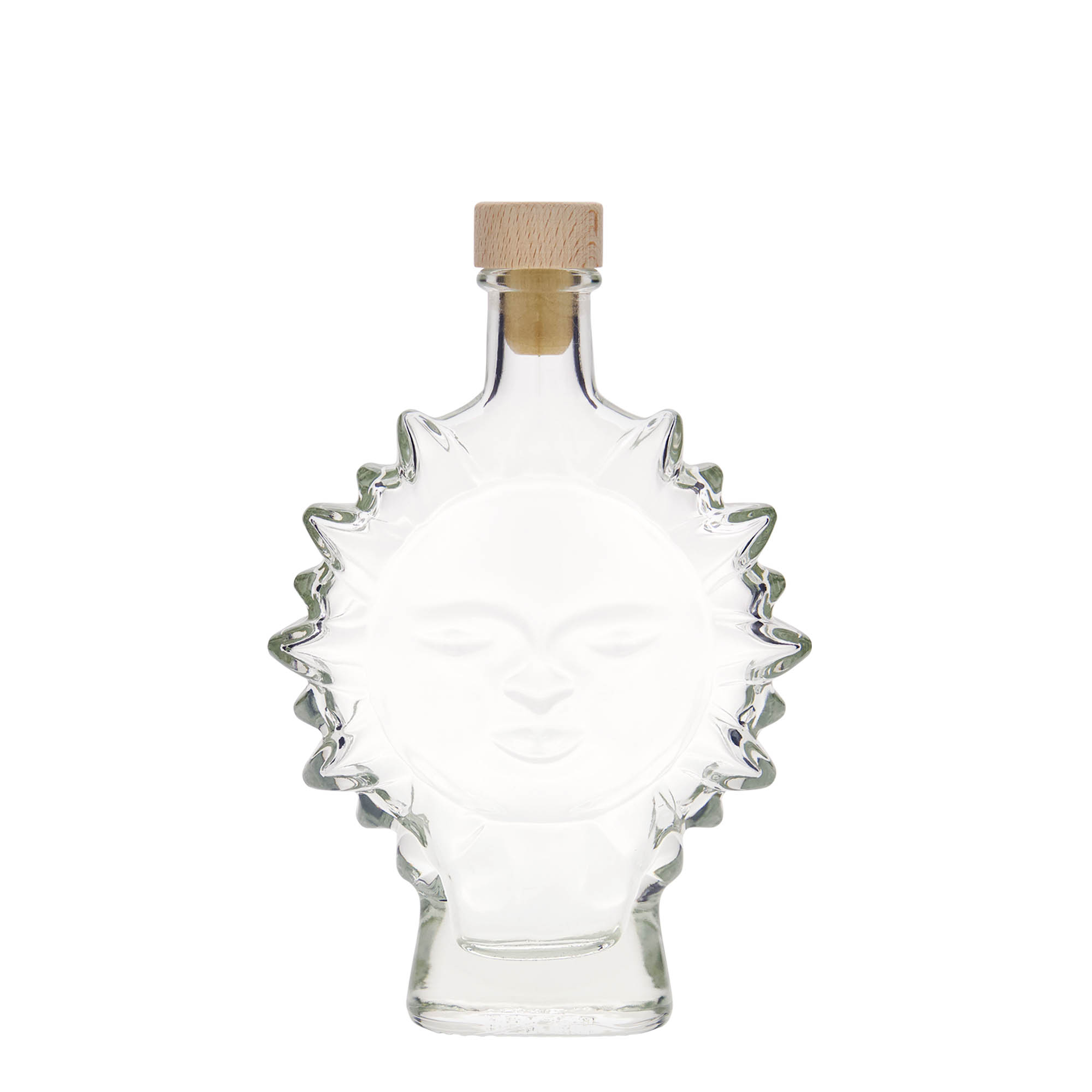 Bottiglia di vetro da 200 ml 'Sole', bocca: sughero Bottiglia di vetro da 200 ml 'Sole', bocca: sughero