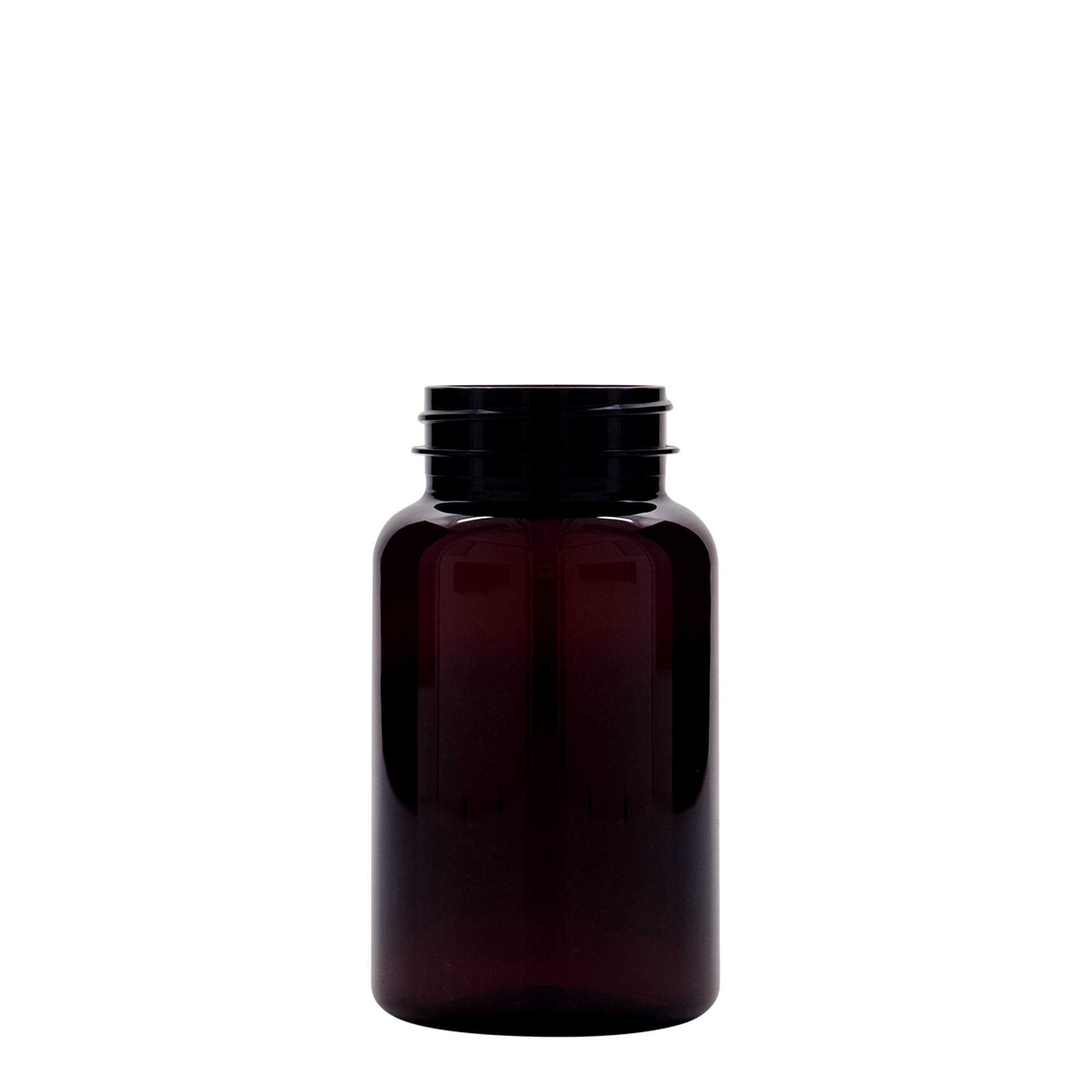 200 ml flacone PET, plastica, marrone, bocca: 45/400