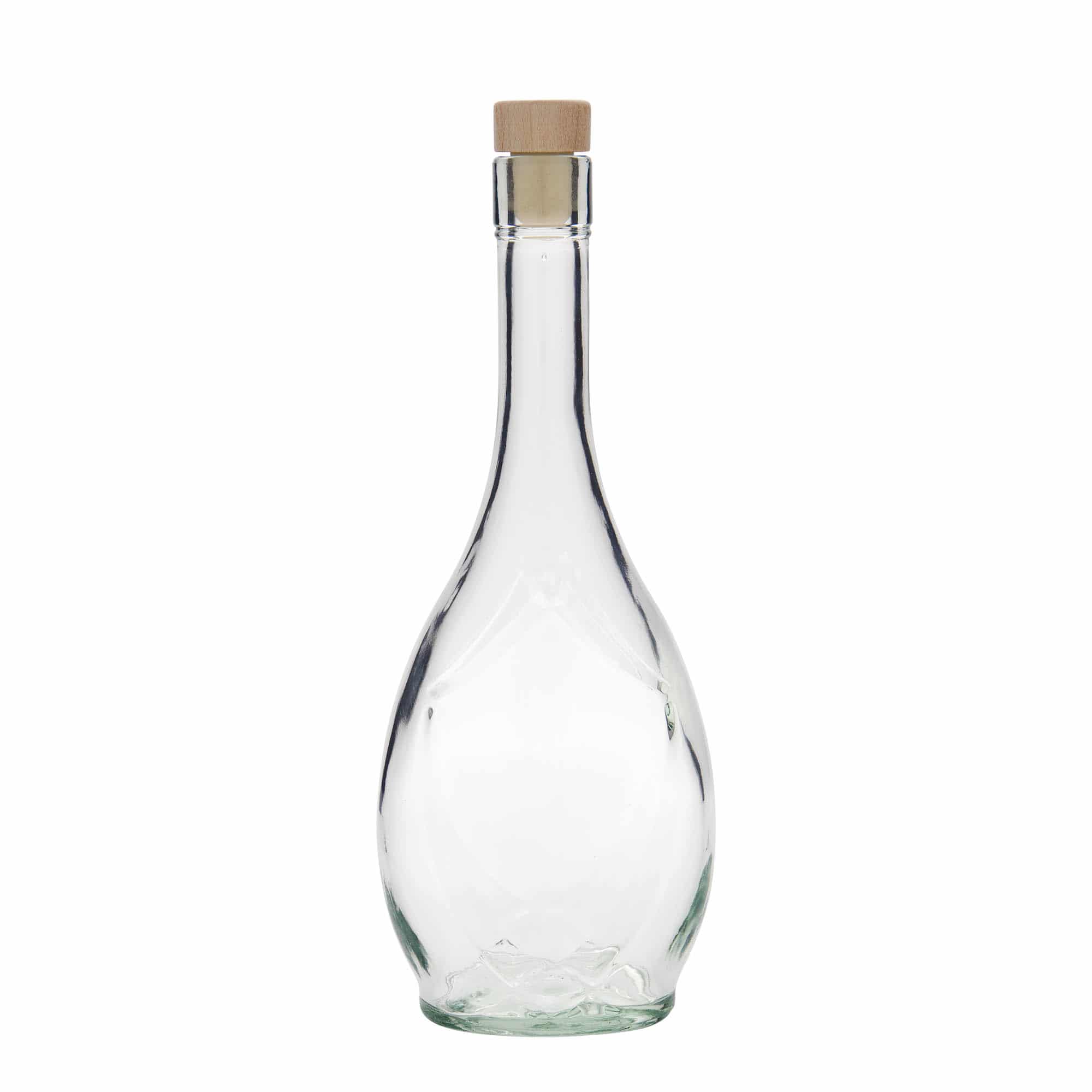 500 ml Bottiglia di vetro 'Zaragoza', ovale, imboccatura: fascetta