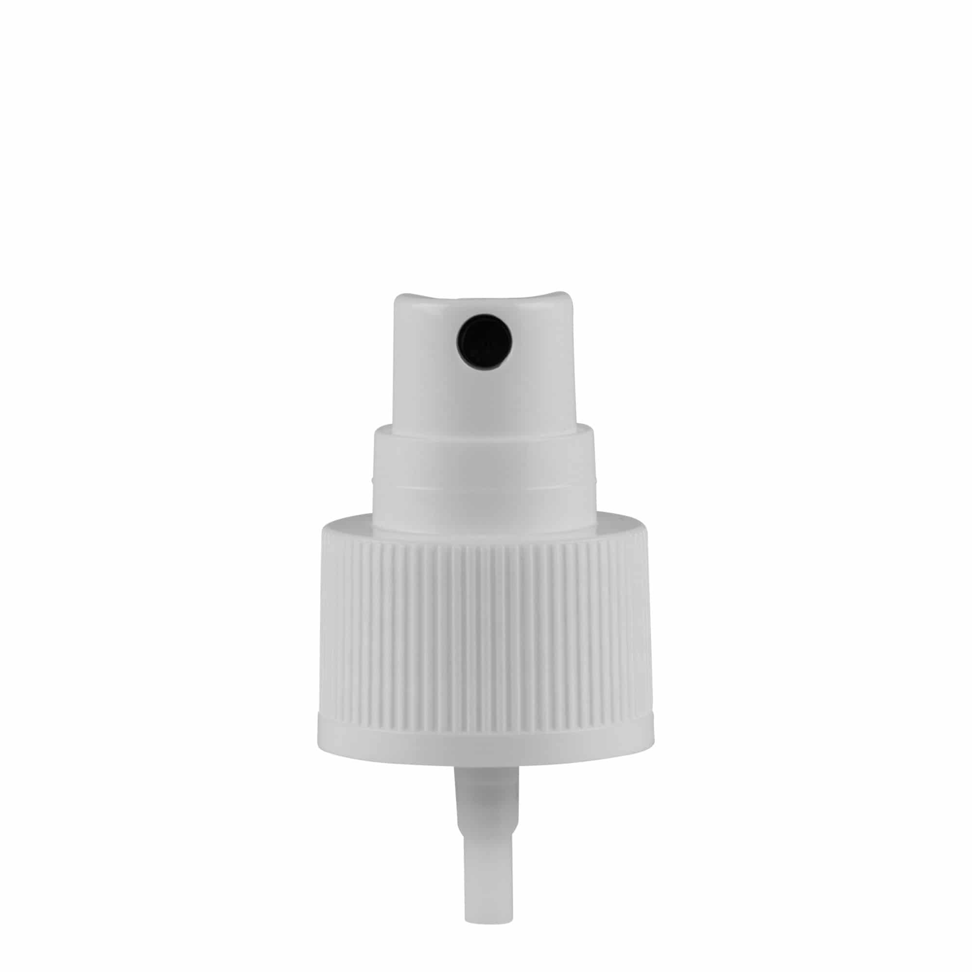 Tappo a vite con nebulizzatore spray, plastica PP, bianco, per bocca: 24/410