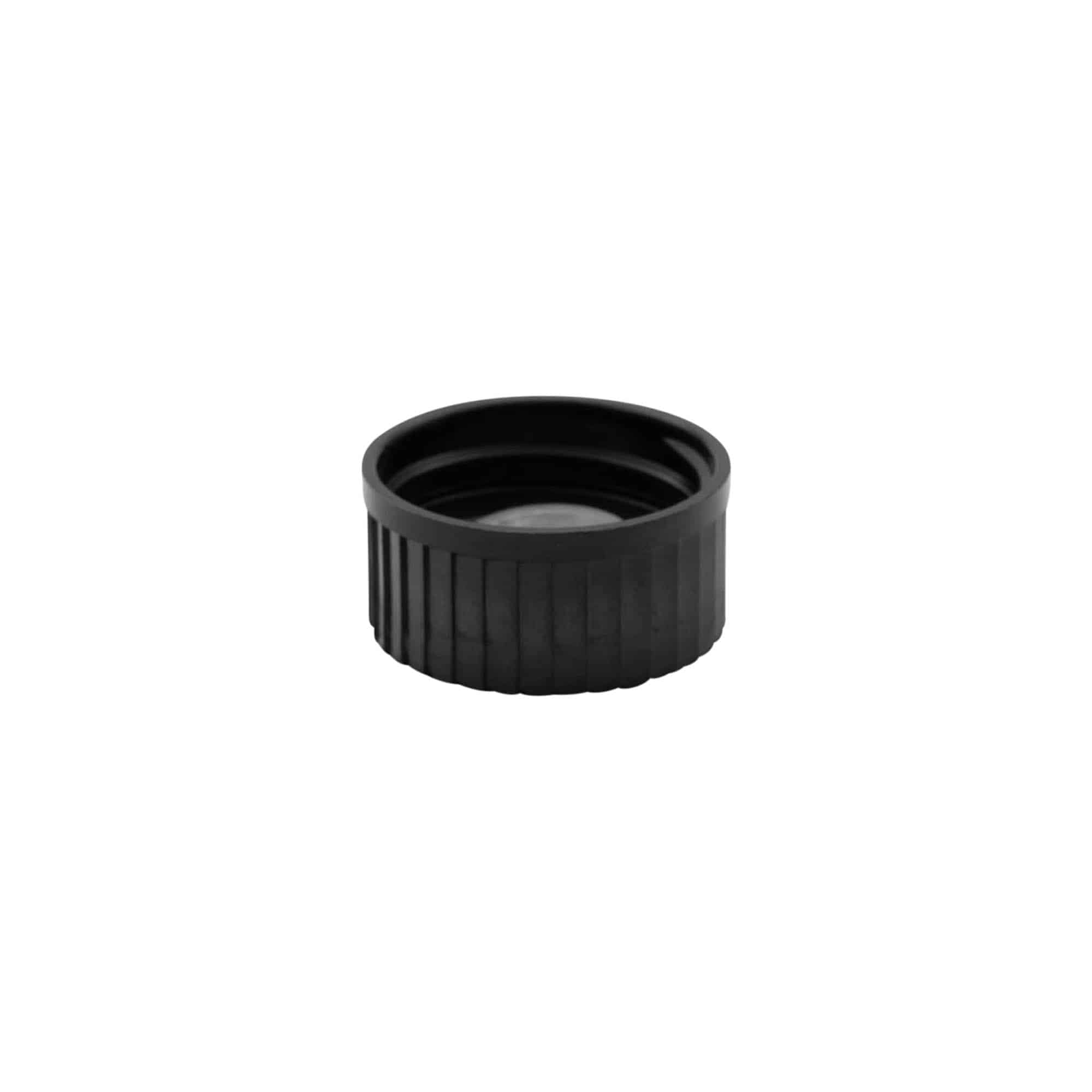 Tappo a vite, plastica HPM, nero, per bocca: DIN 25