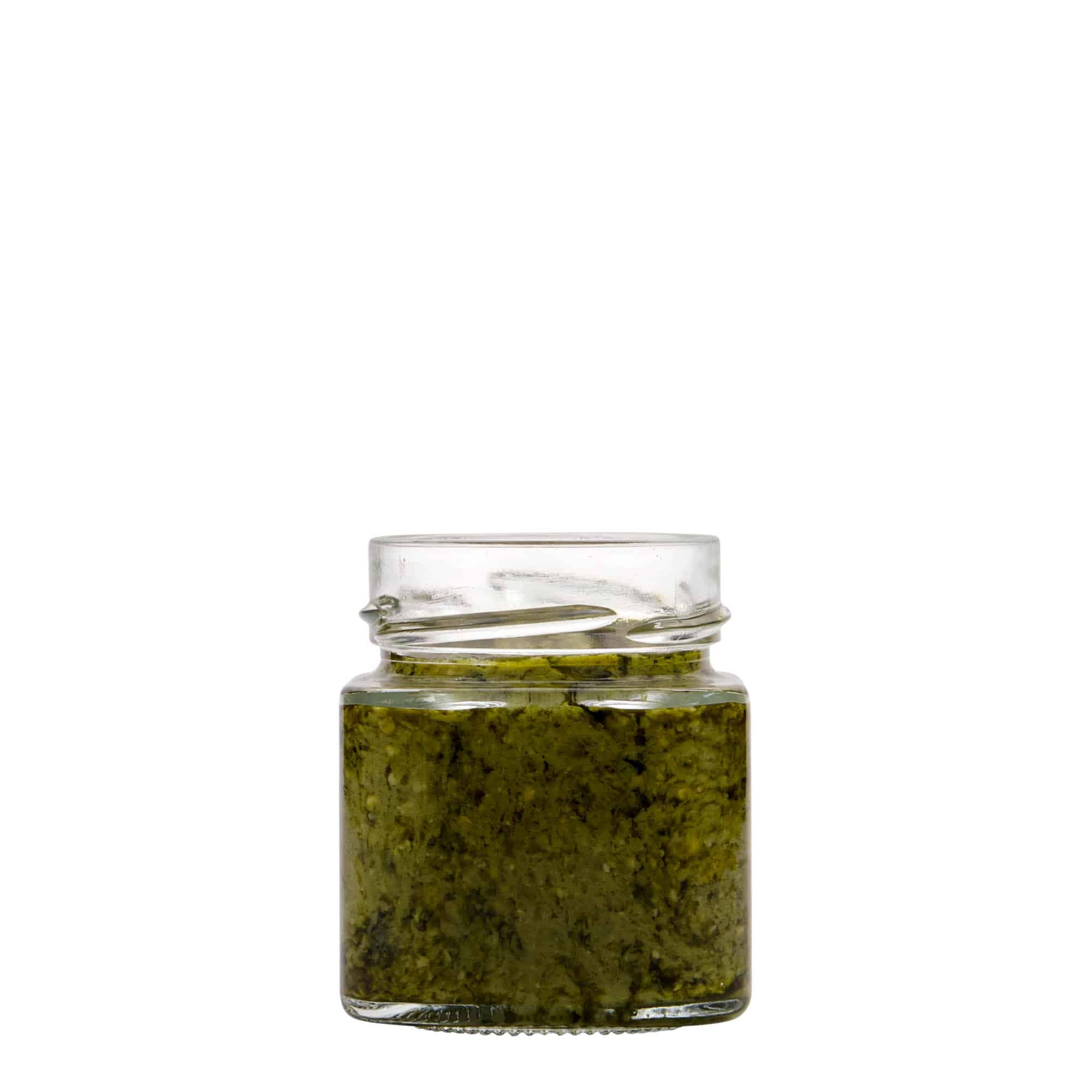 156 ml barattolo quadrato 'Funny', bocca: Deep-Twist-Off (DTO 58)