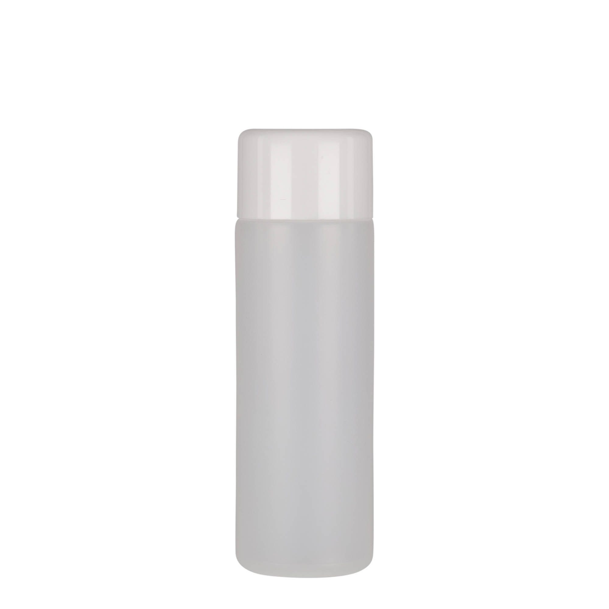 200 ml bottiglia rotonda, plastica PE, naturale, bocca: chiusura a vite