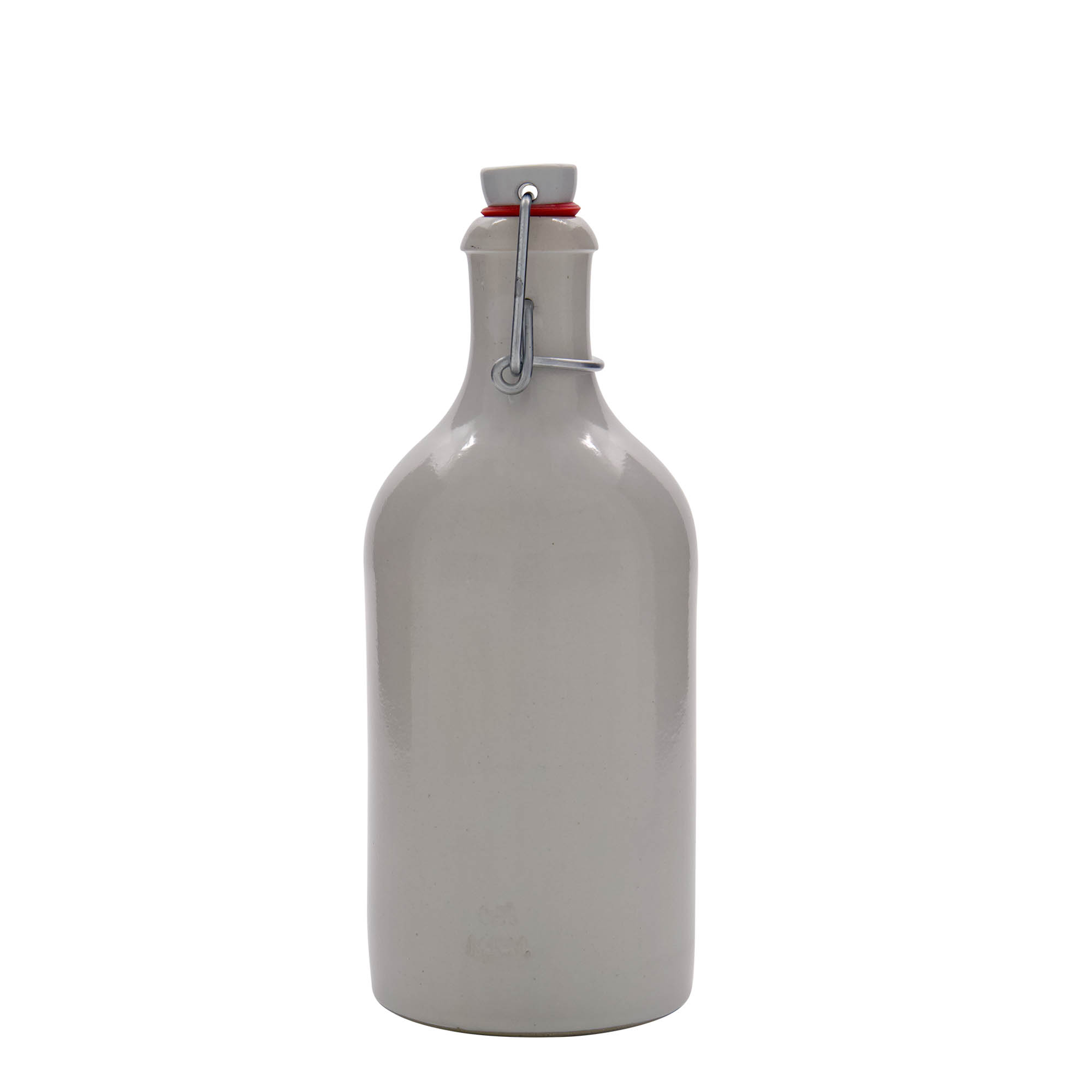 Boccale da 500 ml, gres, bianco, bocca: chiusura a gancio