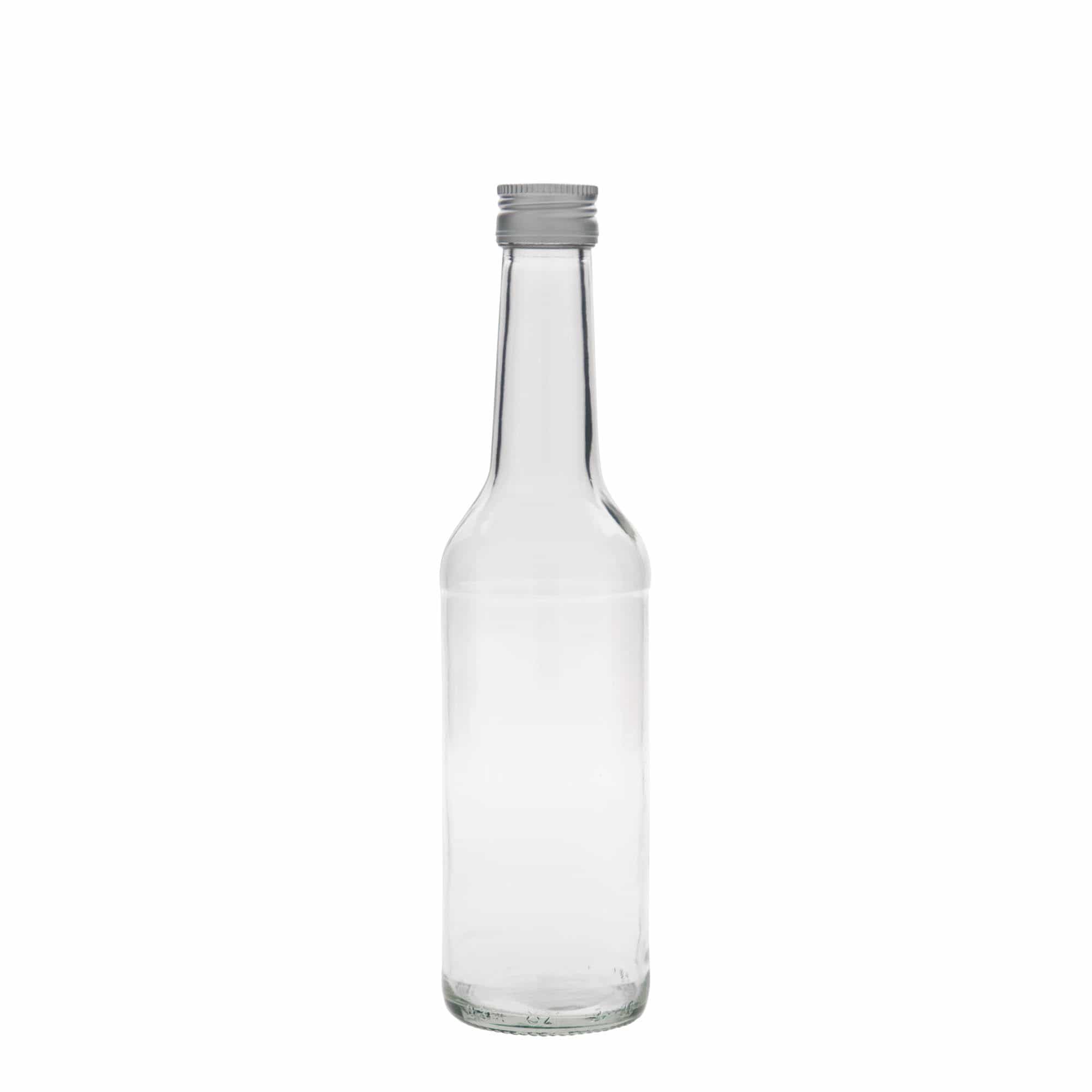 Bottiglia di vetro da 350 ml a collo dritto, bocca: PP 28