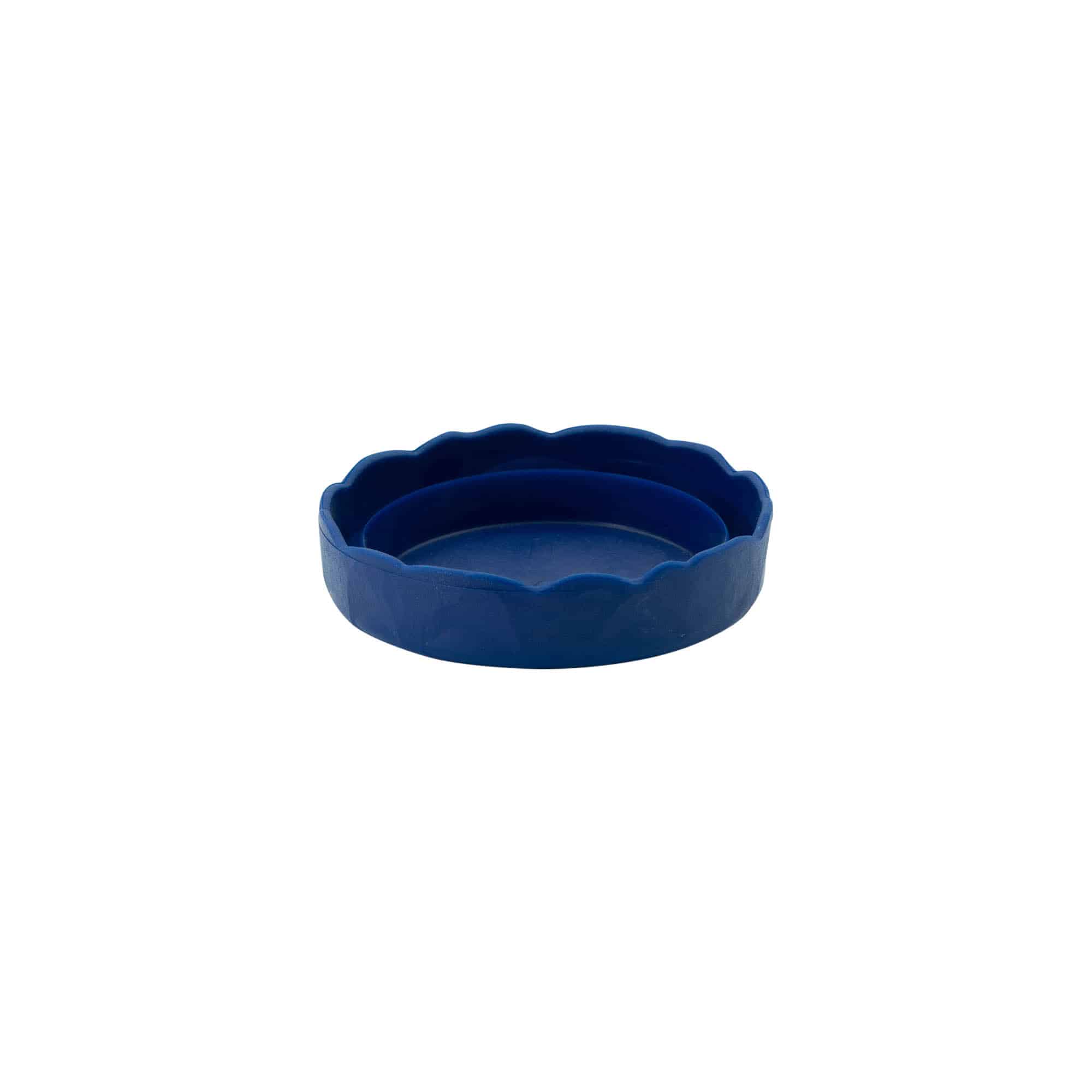 Coperchio a calotta per vaso in ceramica a collo stretto, plastica HDPE, blu