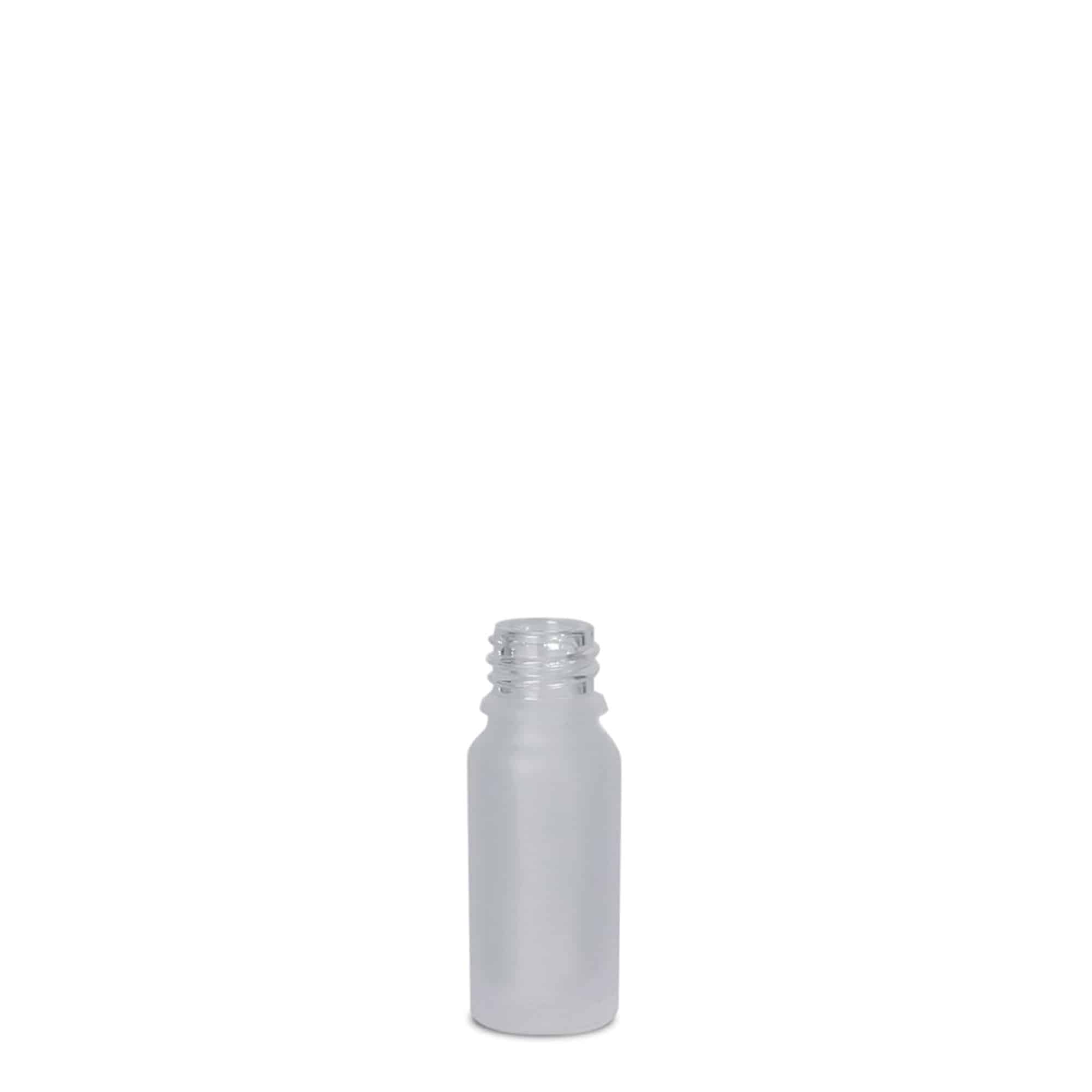 10 ml flacone medico, vetro, ghiacciato, bocca: DIN 18