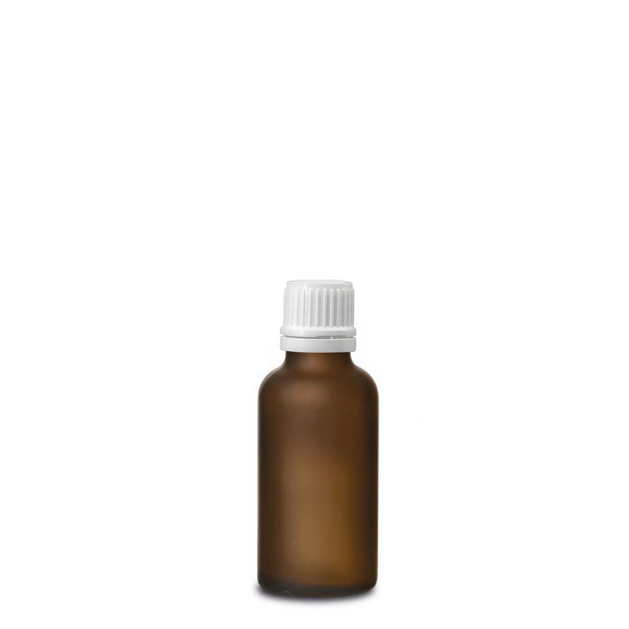 30 ml flacone medico, vetro, marrone satinato, bocca: DIN 18