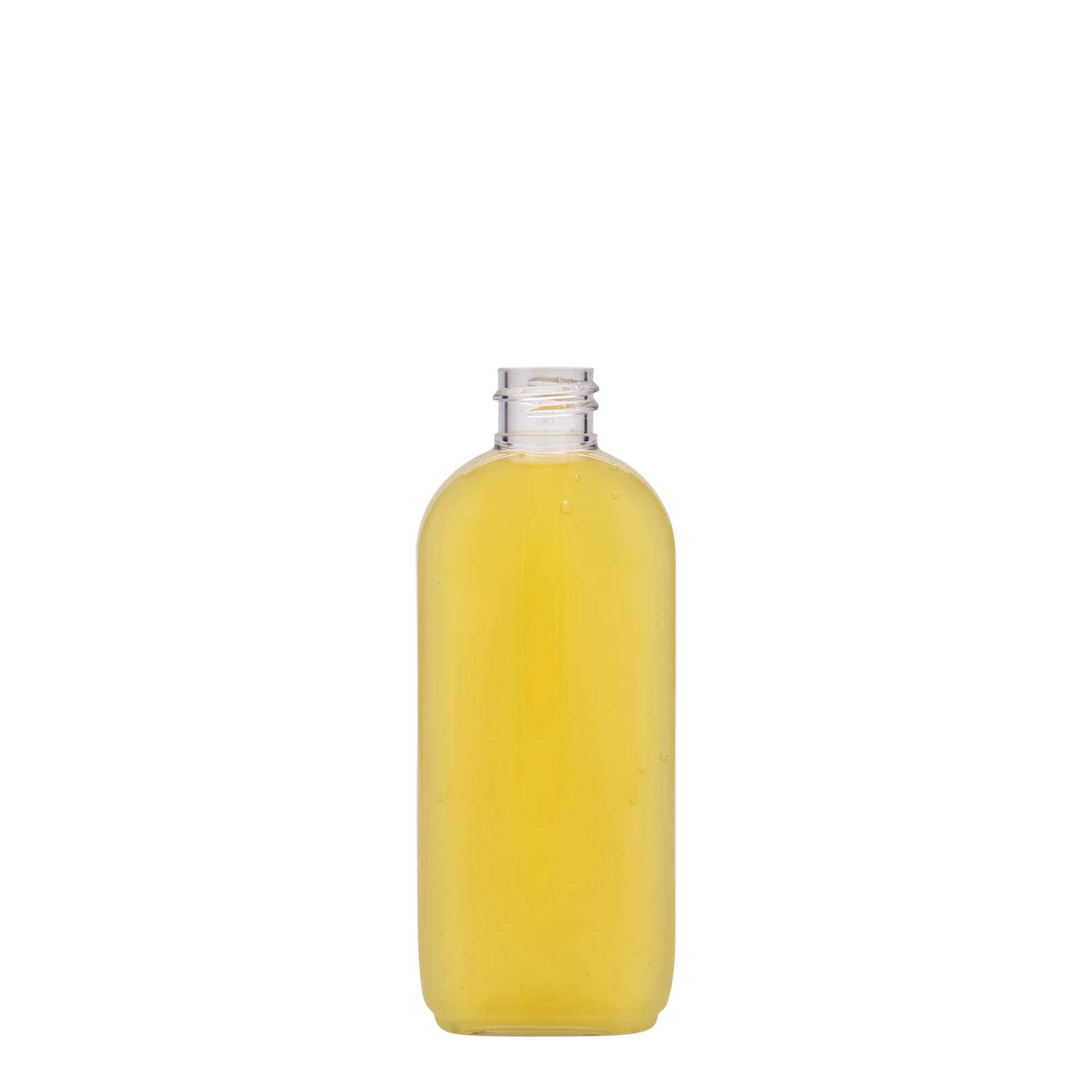 Bottiglia PET da 100 ml 'Iris', ovale, plastica, bocca: 20/410