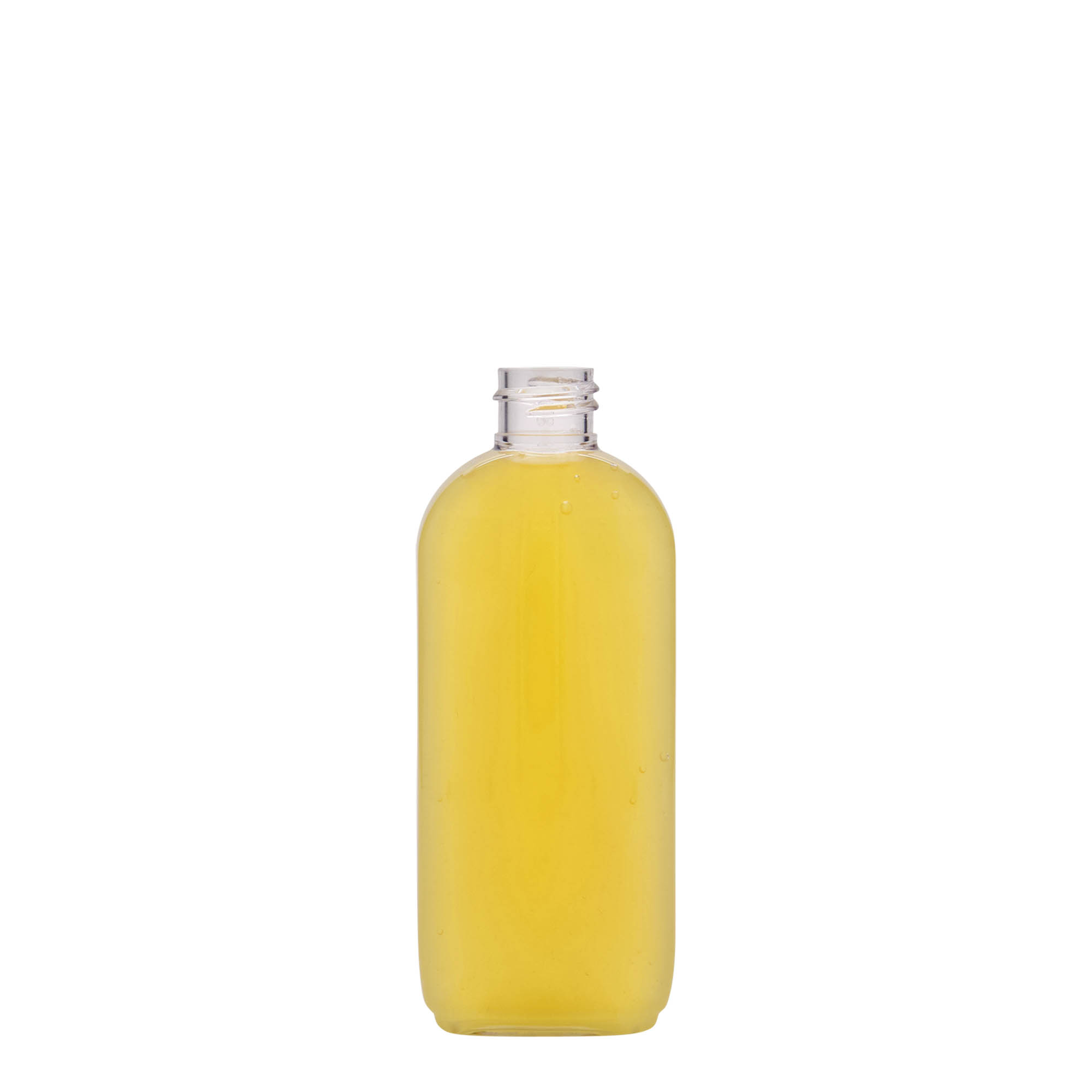 Bottiglia PET da 100 ml 'Iris', ovale, plastica, bocca: 20/410 Bottiglia PET da 100 ml 'Iris', ovale, plastica, bocca: 20/410