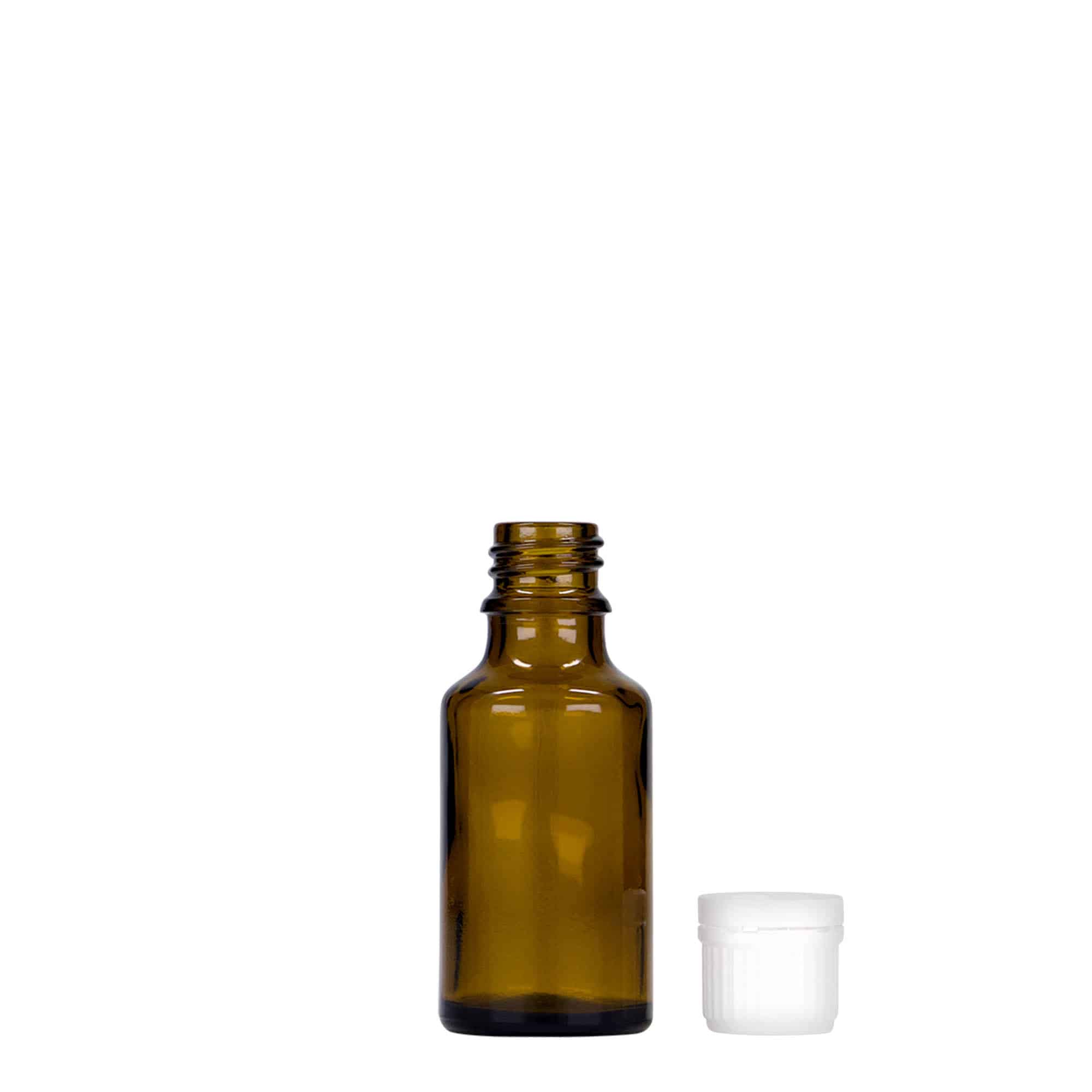 25 ml Boccetta di vetro, marrone, imboccatura: DIN 18