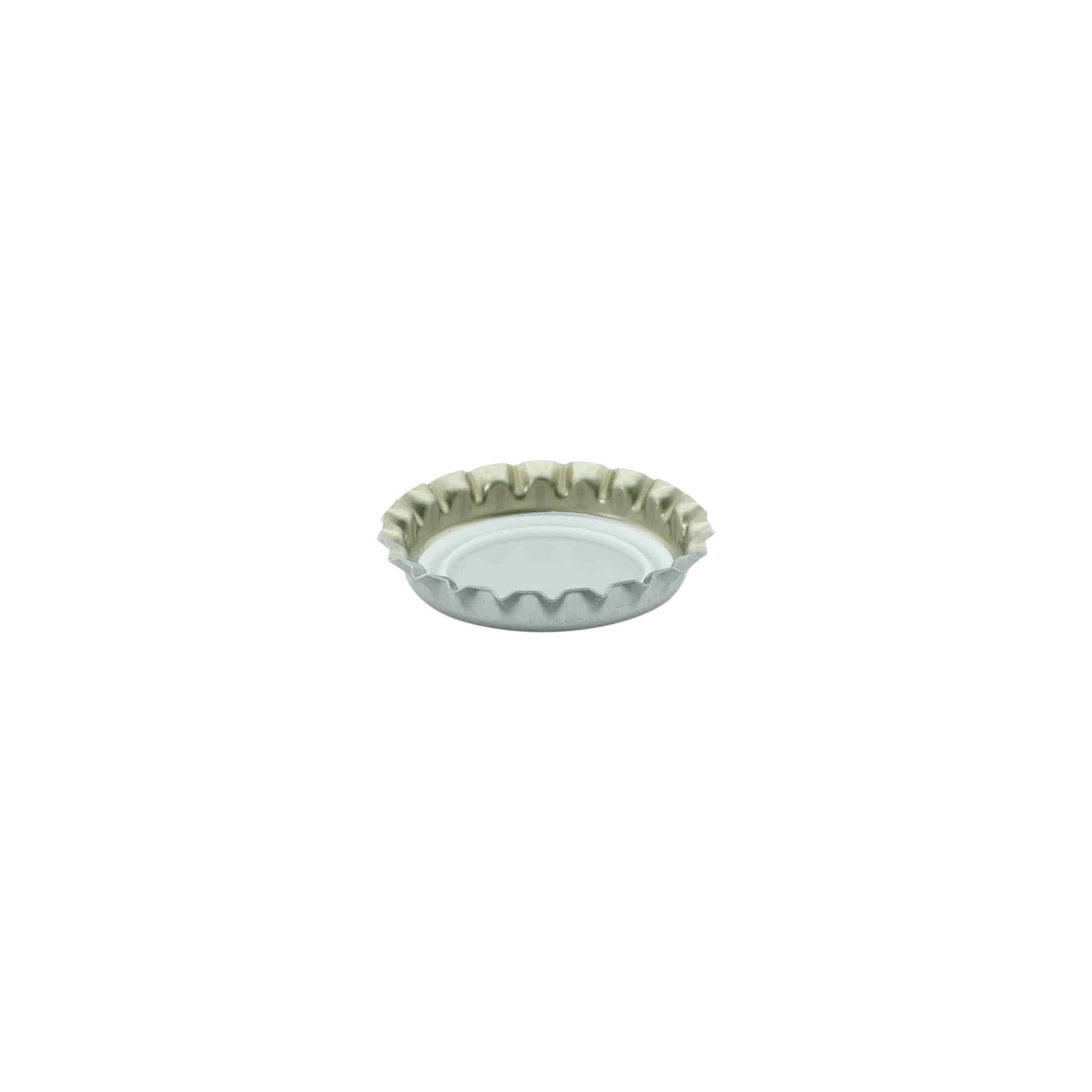 Tappi a corona 26 mm, metallo, argento