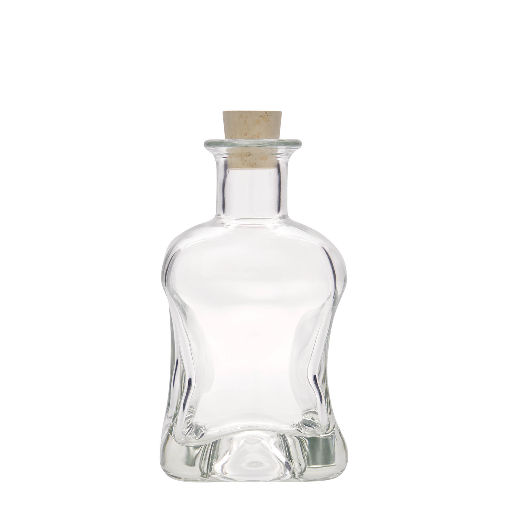 Bottiglia di vetro da 350 ml 'Dublin', quadrata, bocca: sughero Bottiglia di vetro da 350 ml 'Dublin', quadrata, bocca: sughero