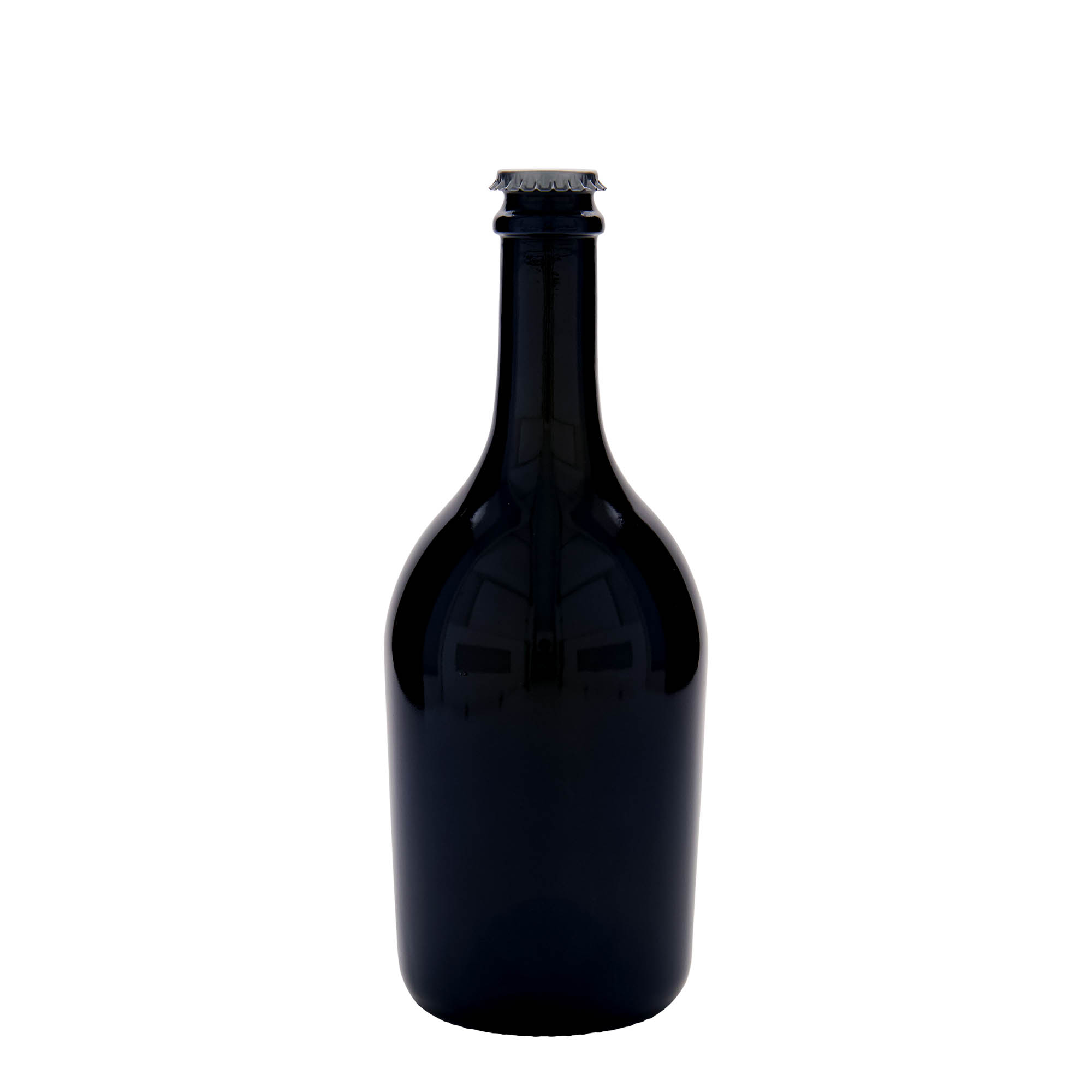 Bottiglia da 750 ml per birra/spumante 'Butterfly', vetro, verde antico, bocca: tappo corona