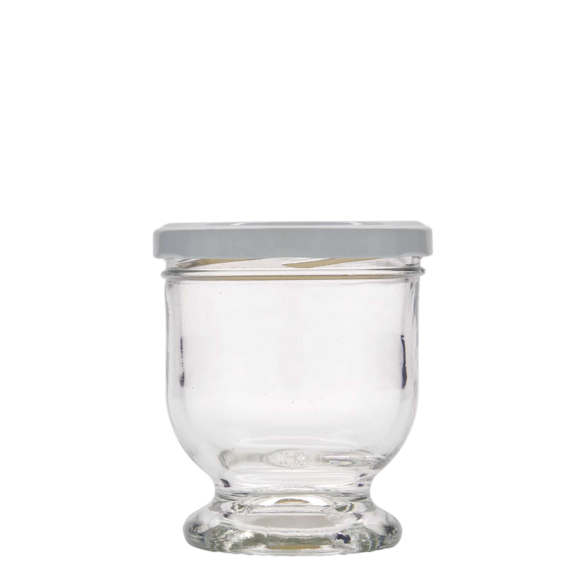 250 ml Vasetto di vetro 'Nocca', bocca larga, imboccatura: Twist-Off (TO 82)