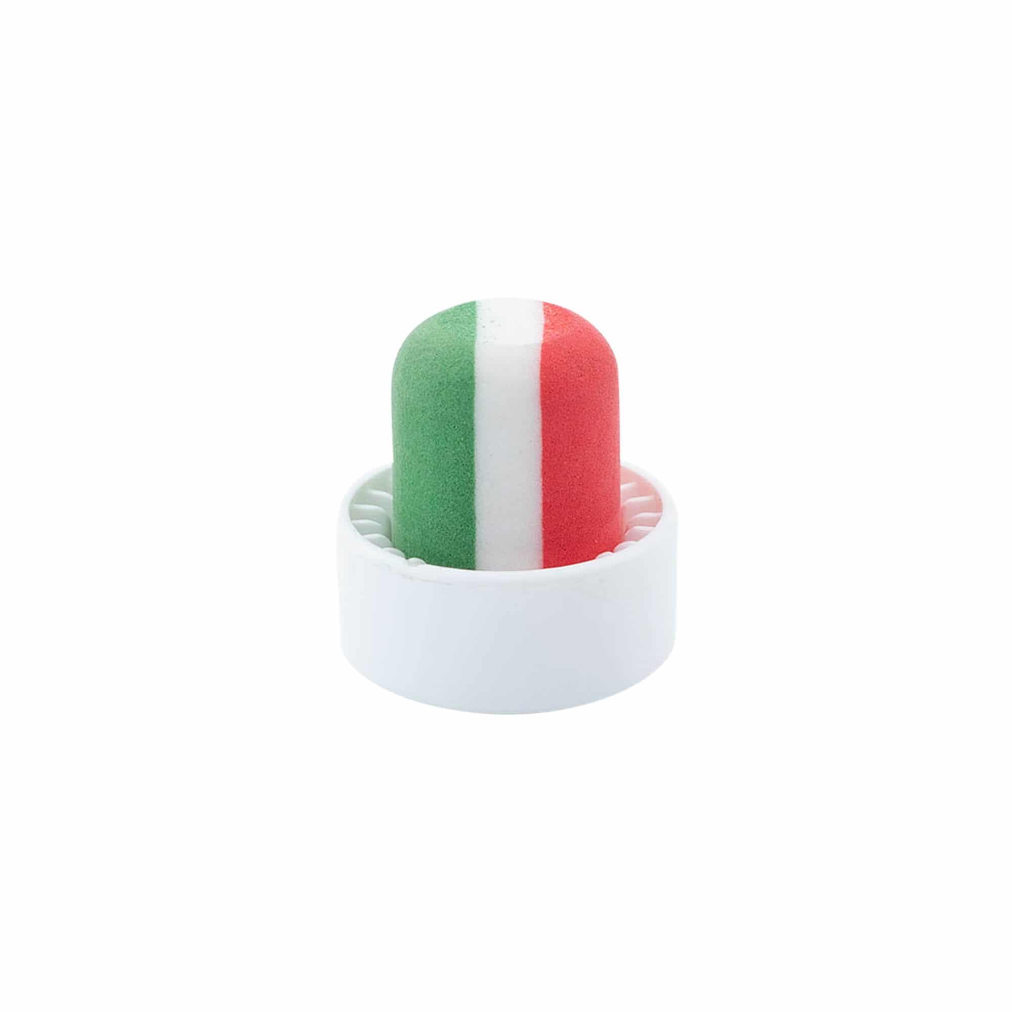 Tappi a vite 19 mm 'Italia', plastica, multicolore, per bocca: sughero