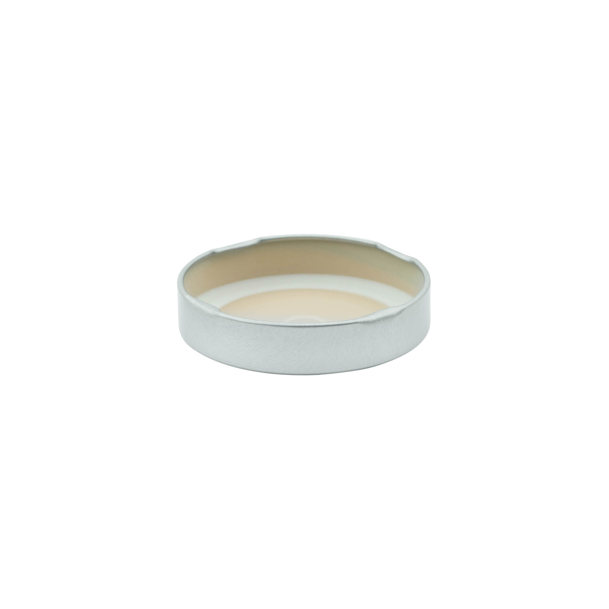 Chiusura a vite profonda, lamiera bianca, argento, per bocca: Deep-TO 63 Chiusura a vite profonda, lamiera bianca, argento, per bocca: Deep-TO 63