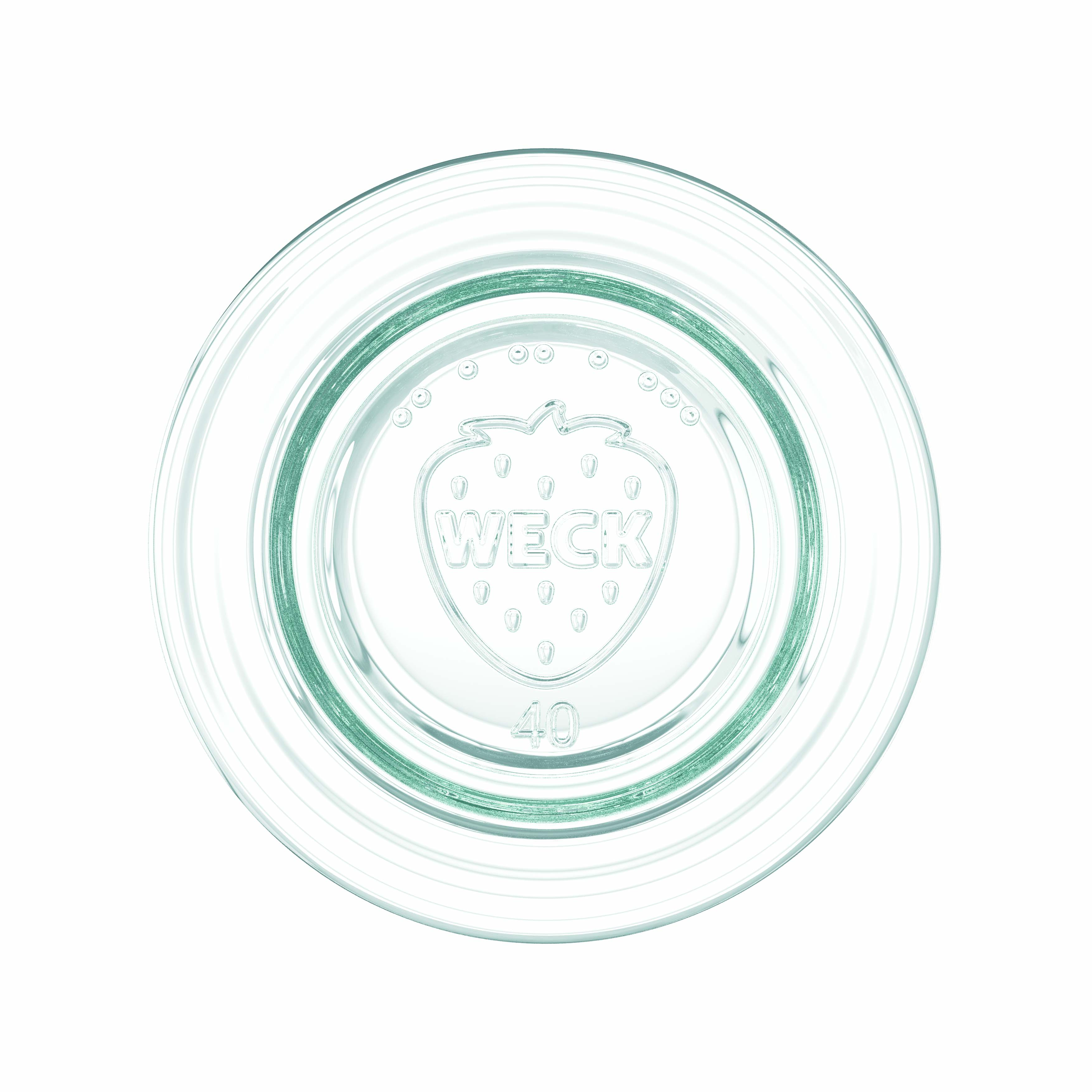 12x 35 ml vaso WECK a bocca larga con coperchio in vetro RR 40