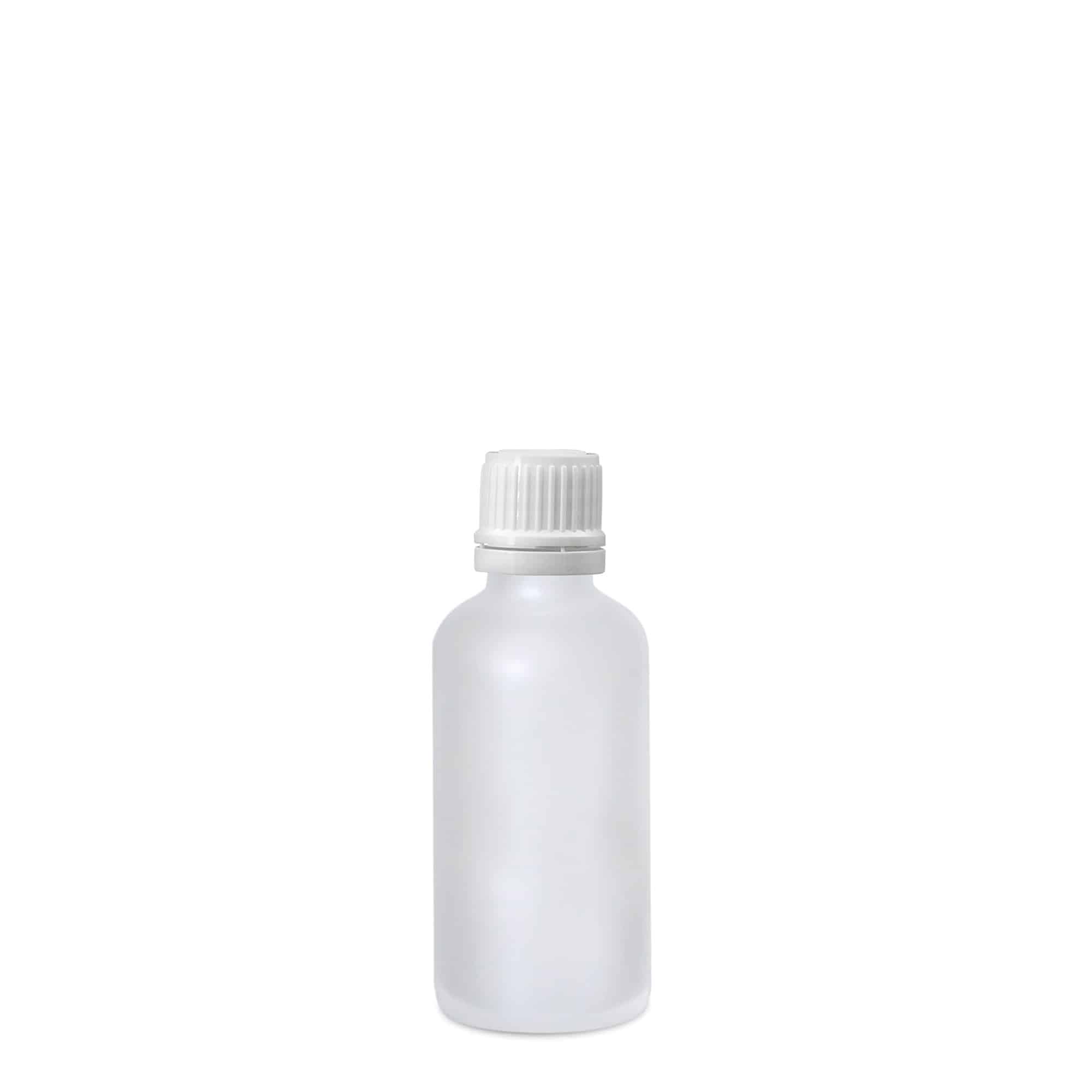 Flacone medico 50 ml, vetro, marrone satinato, bocca: DIN 18
