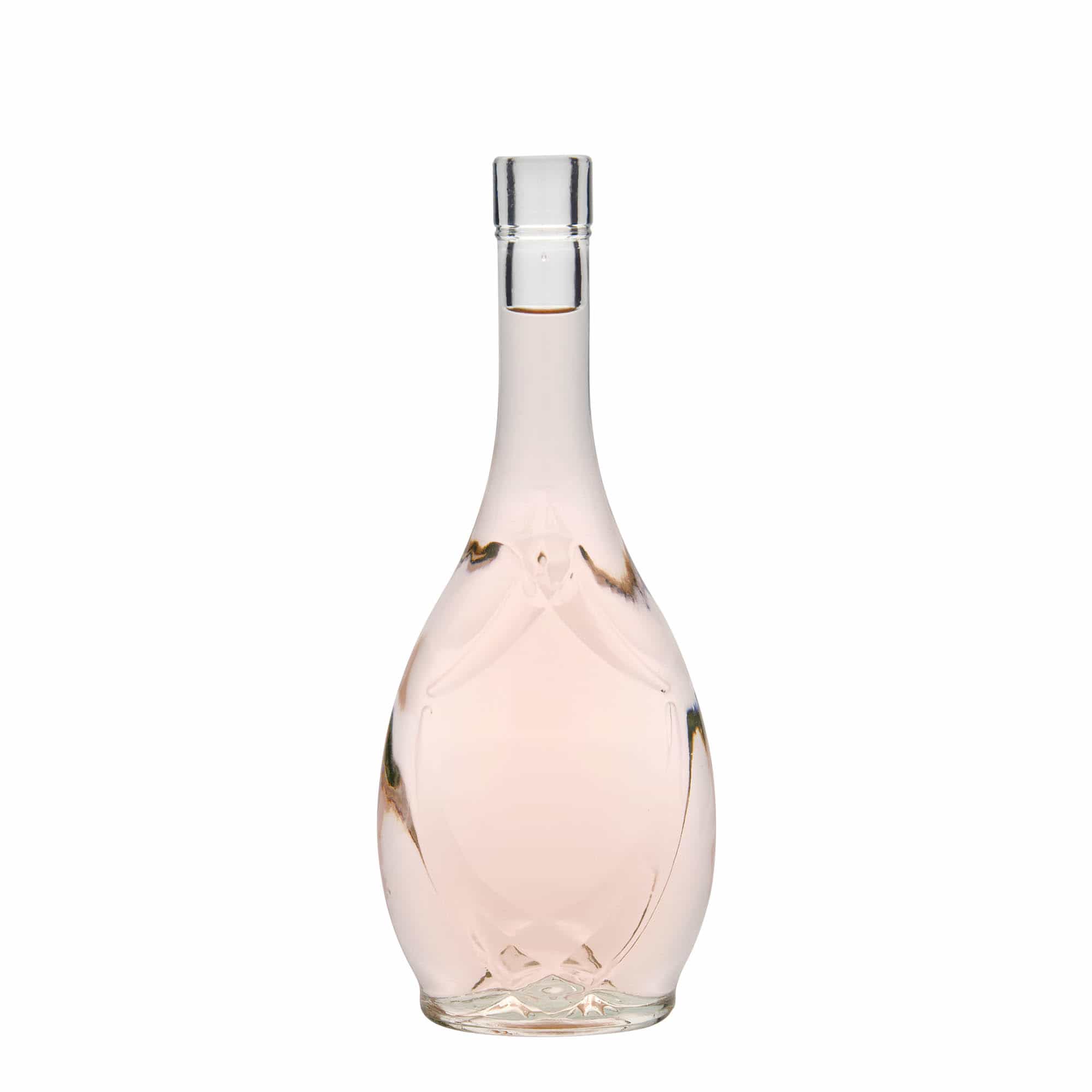 Bottiglia di vetro da 500 ml 'Saragossa', ovale, bocca: sughero Bottiglia di vetro da 500 ml 'Saragossa', ovale, bocca: sughero