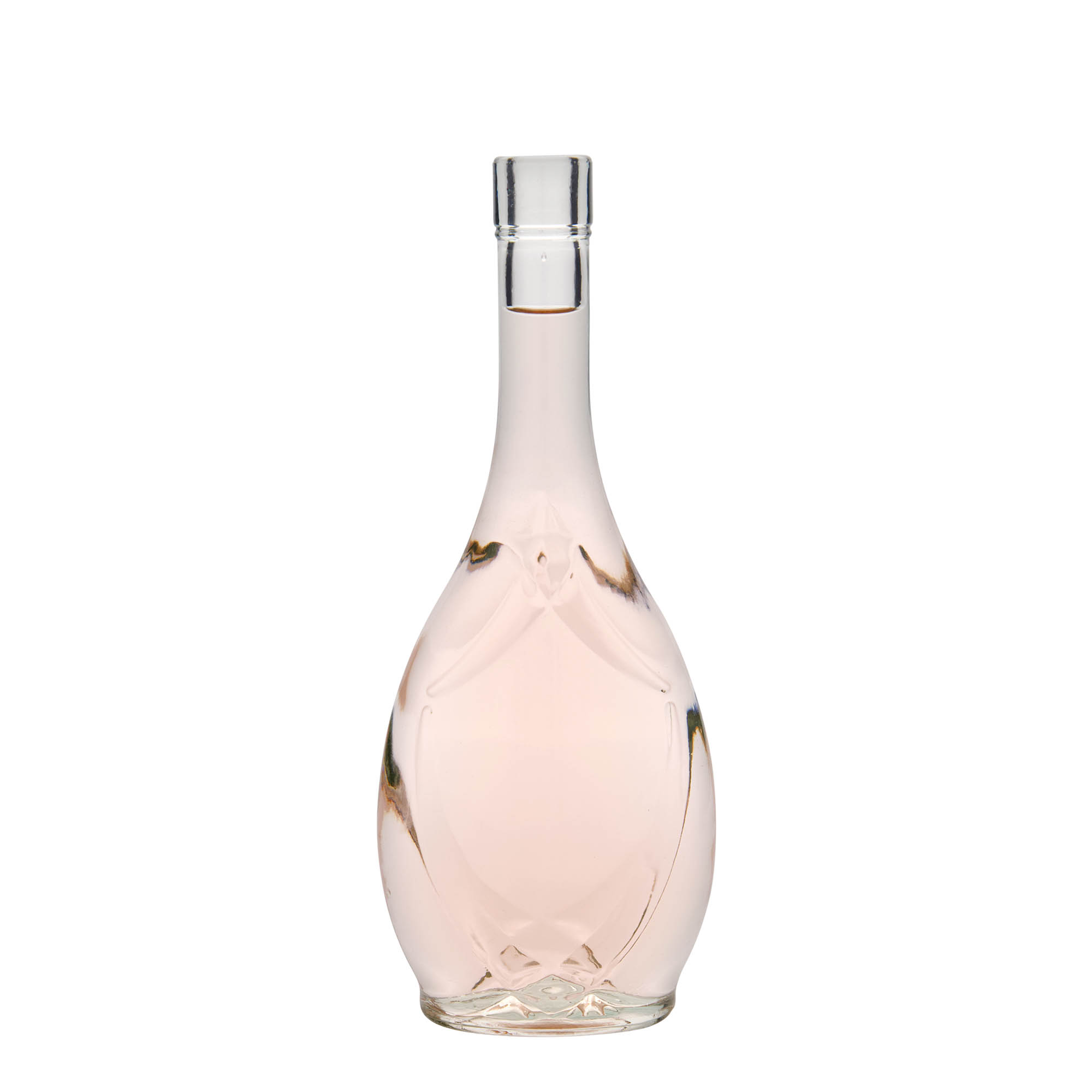 Bottiglia di vetro da 500 ml 'Saragossa', ovale, bocca: sughero Bottiglia di vetro da 500 ml 'Saragossa', ovale, bocca: sughero
