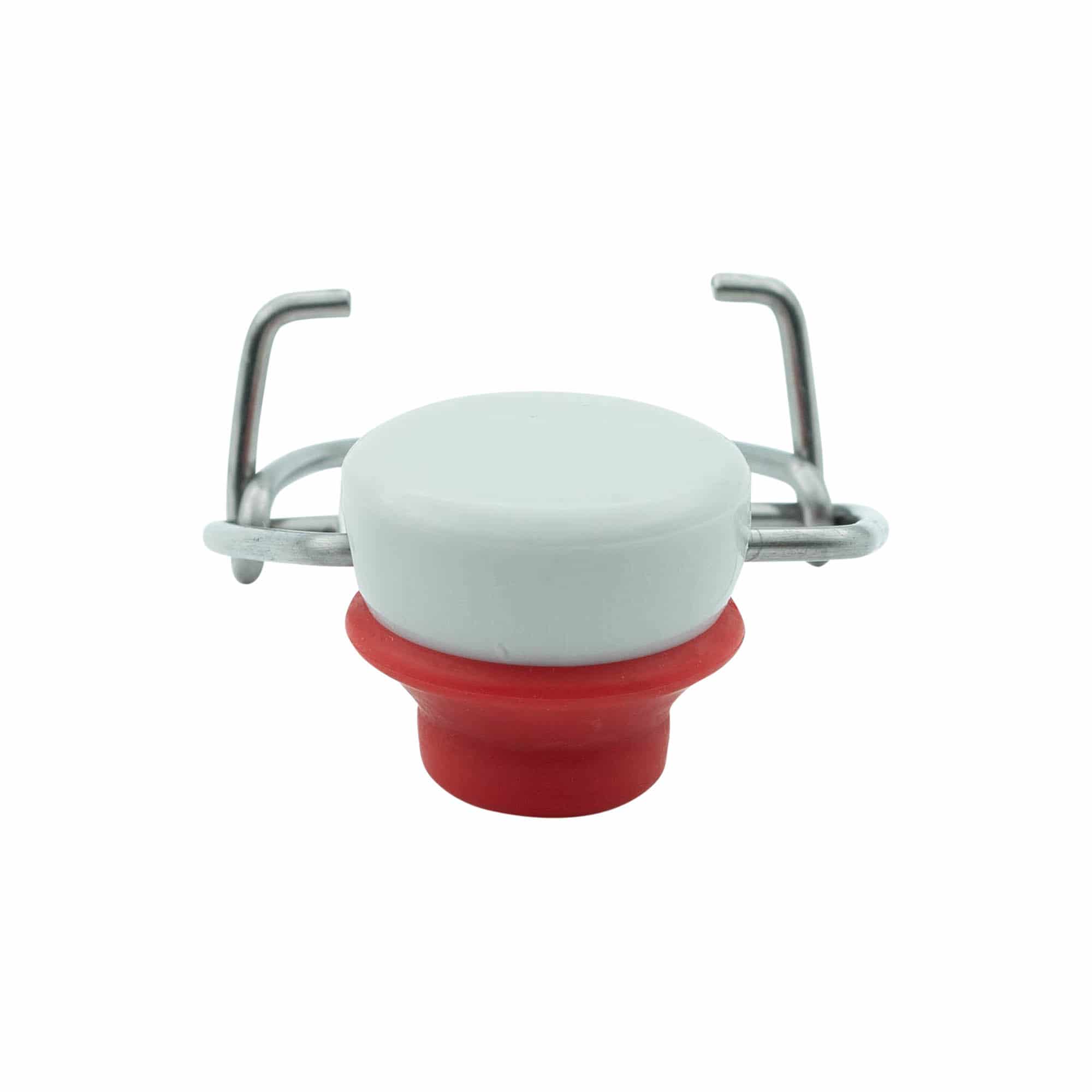 Tappo meccanico misura speciale, plastica, rosso-bianco
