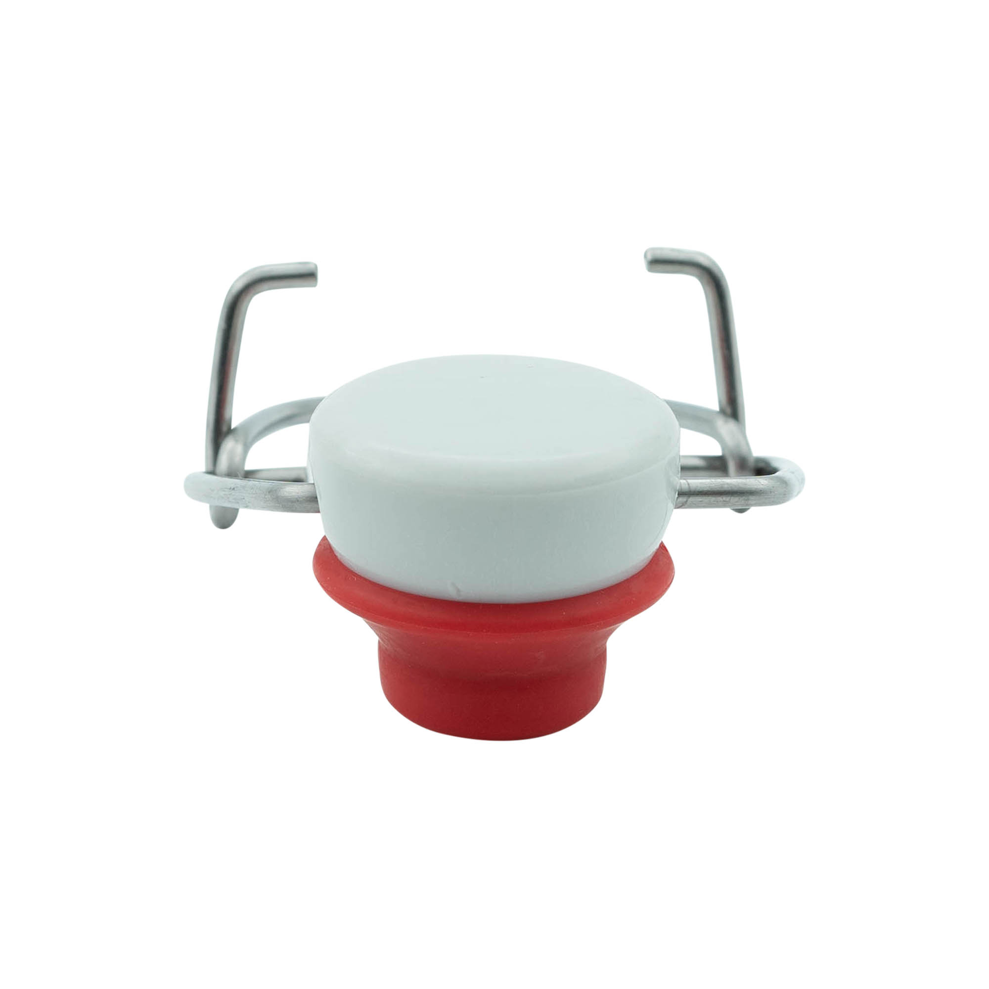 Chiusura a fibbia taglia speciale, plastica, rosso-bianco Chiusura a fibbia taglia speciale, plastica, rosso-bianco