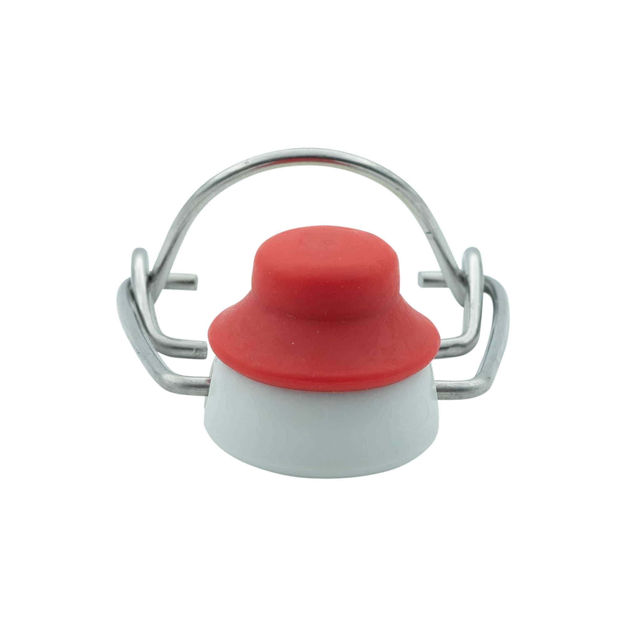 Chiusura a fibbia taglia speciale, plastica, rosso-bianco Chiusura a fibbia taglia speciale, plastica, rosso-bianco