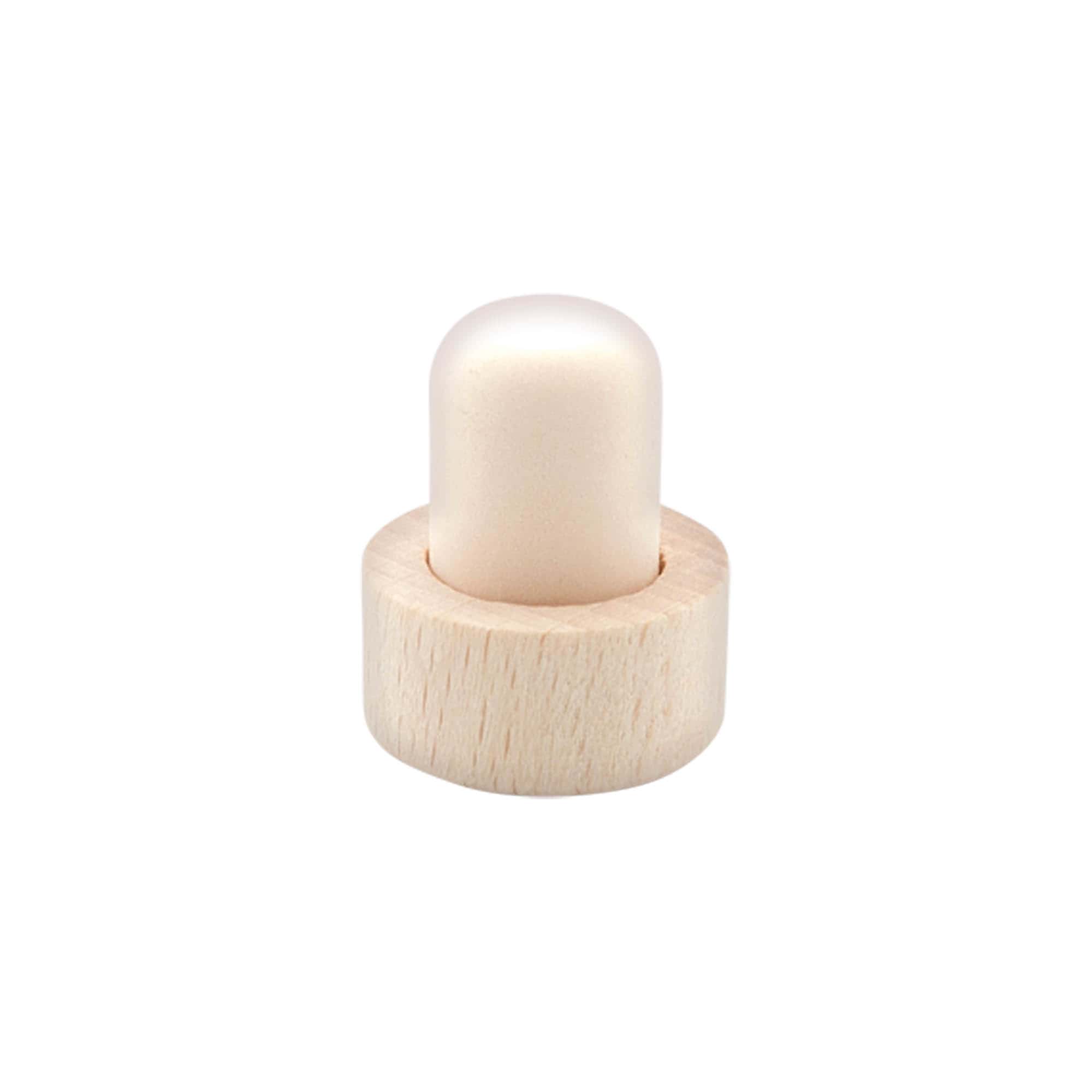Tappo con impugnatura in sughero 18 mm, legno/plastica, per bocca: sughero