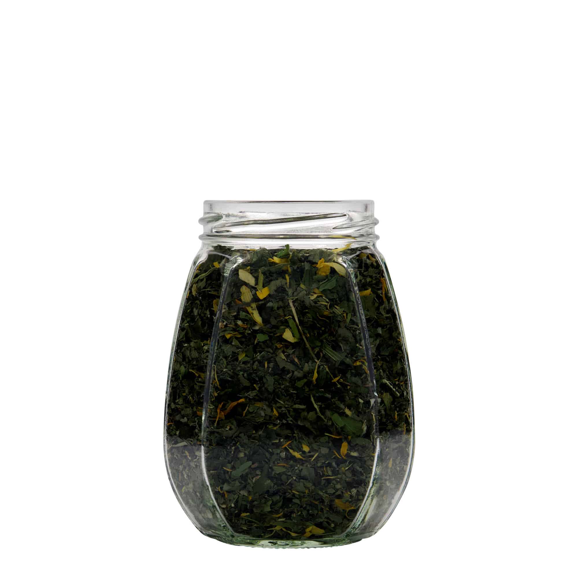 Vaso per gioielli 385 ml, esagonale, bocca: Twist-Off (TO 63) Vaso per gioielli 385 ml, esagonale, bocca: Twist-Off (TO 63)