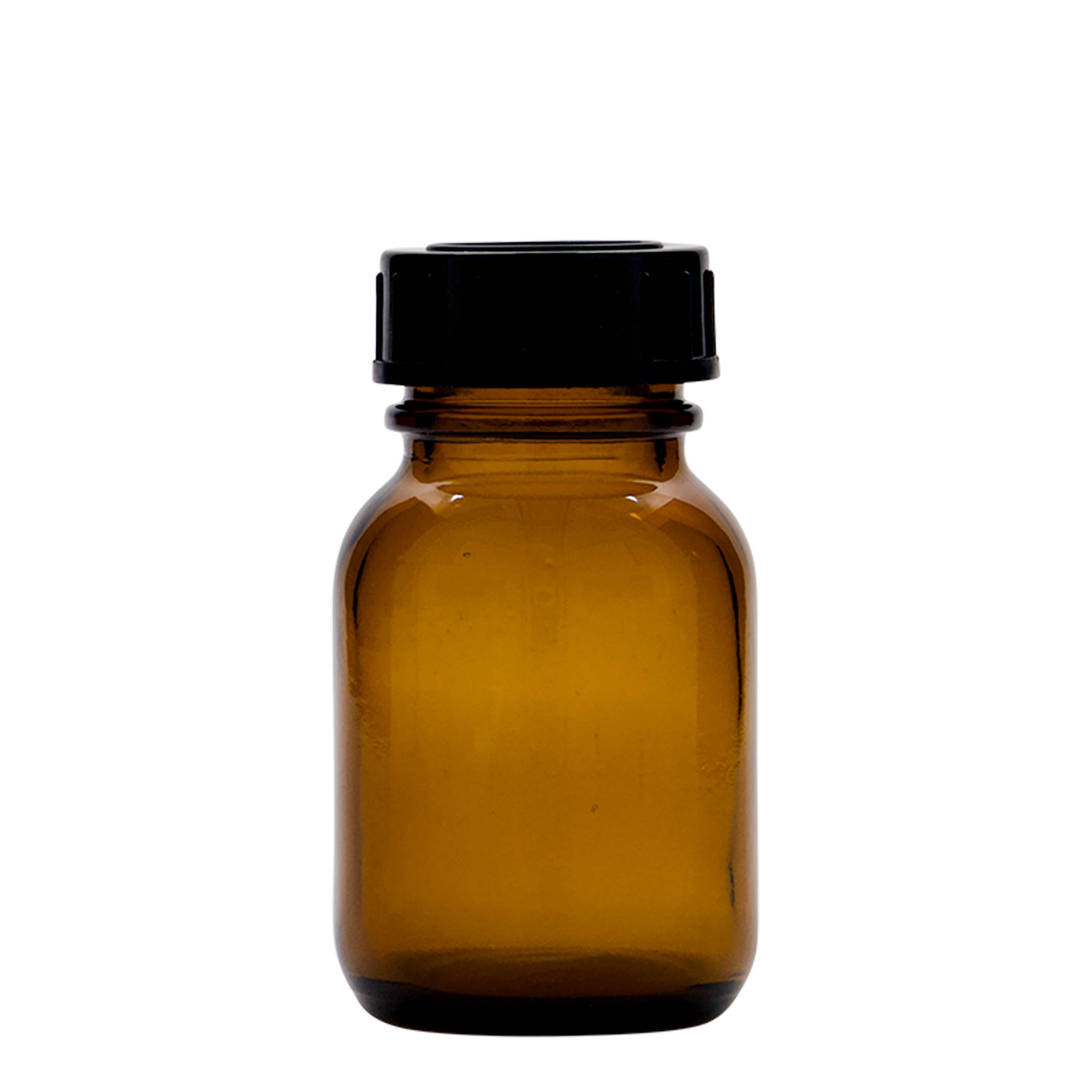50 ml Vetro a collo largo, marrone, bocca: DIN 32