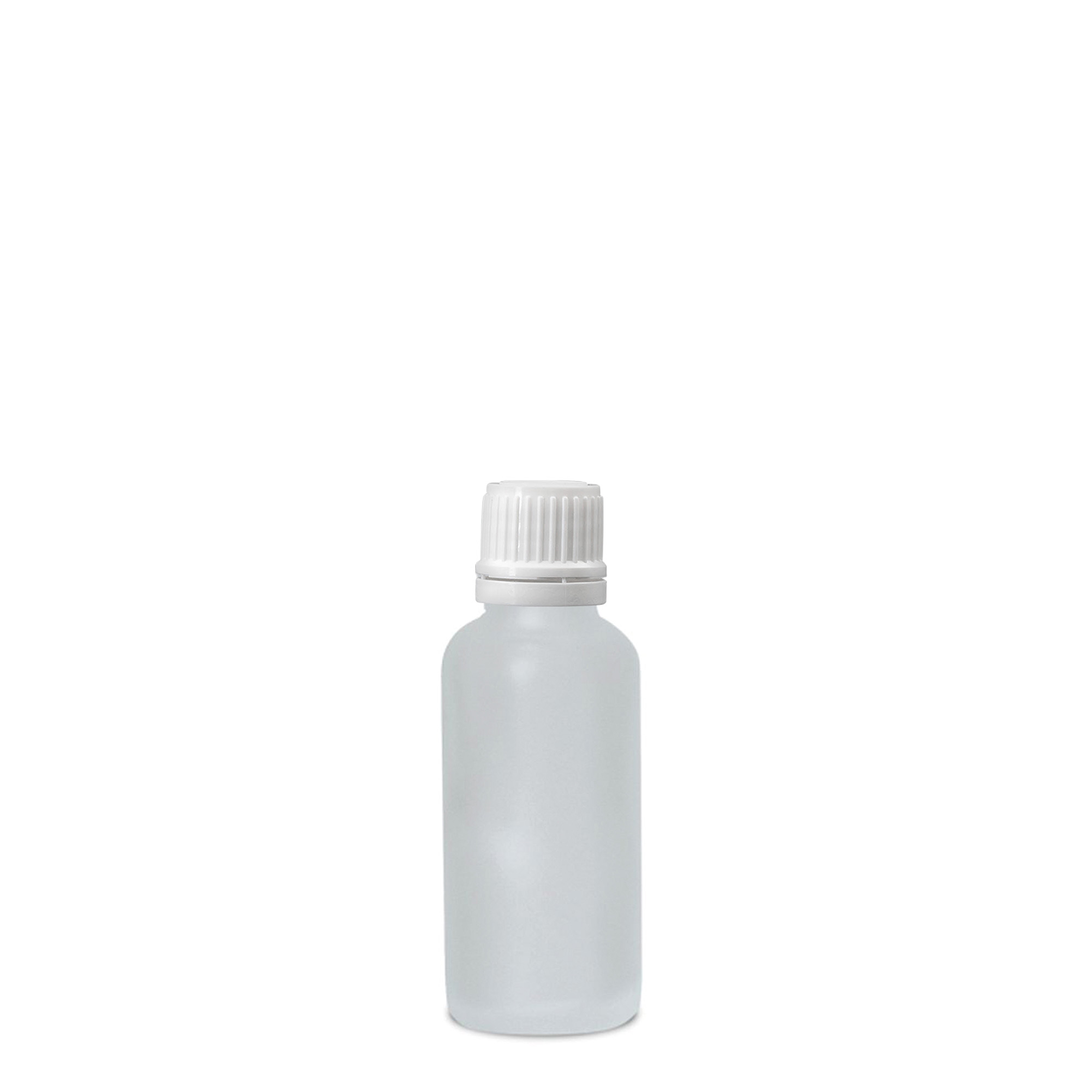 30 ml bottiglia medicinale, vetro, satinato, bocca: DIN 18
