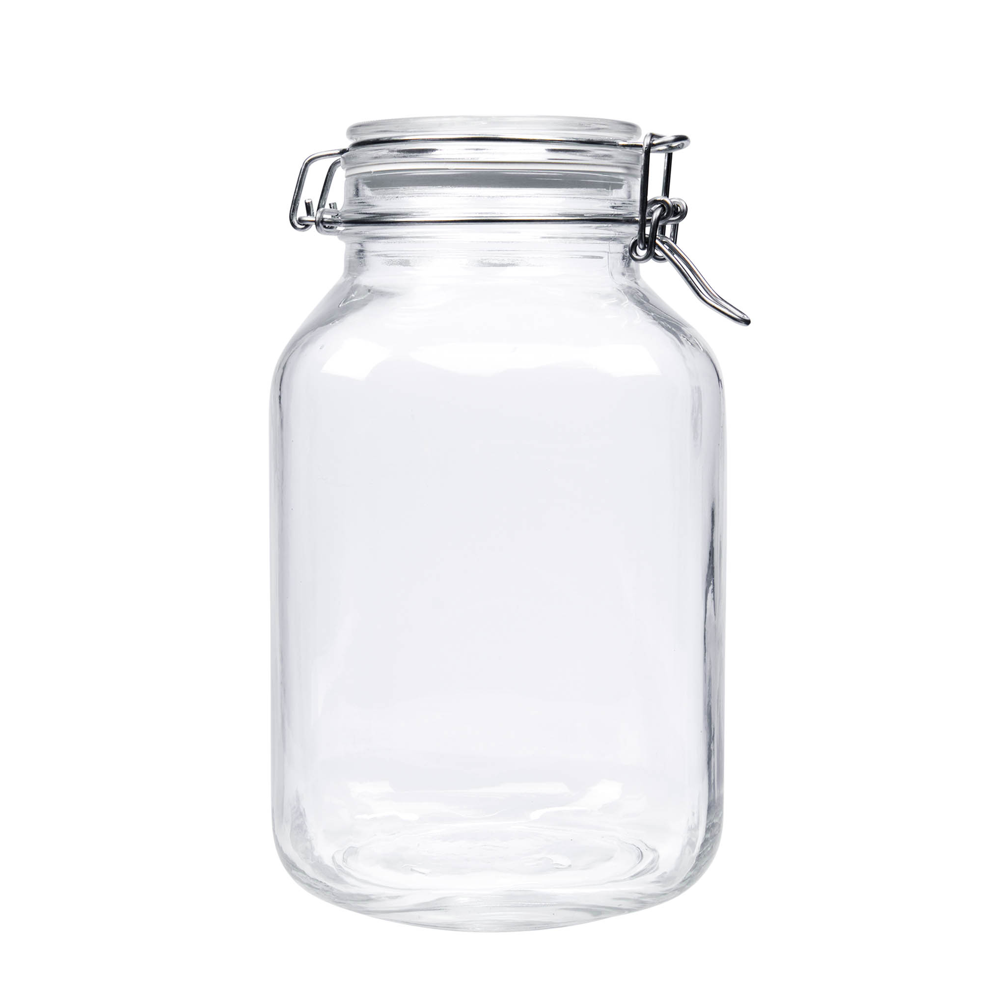Barattolo con chiusura a filo "Fido" da 3.000 ml, quadrato, bocca: chiusura a filo