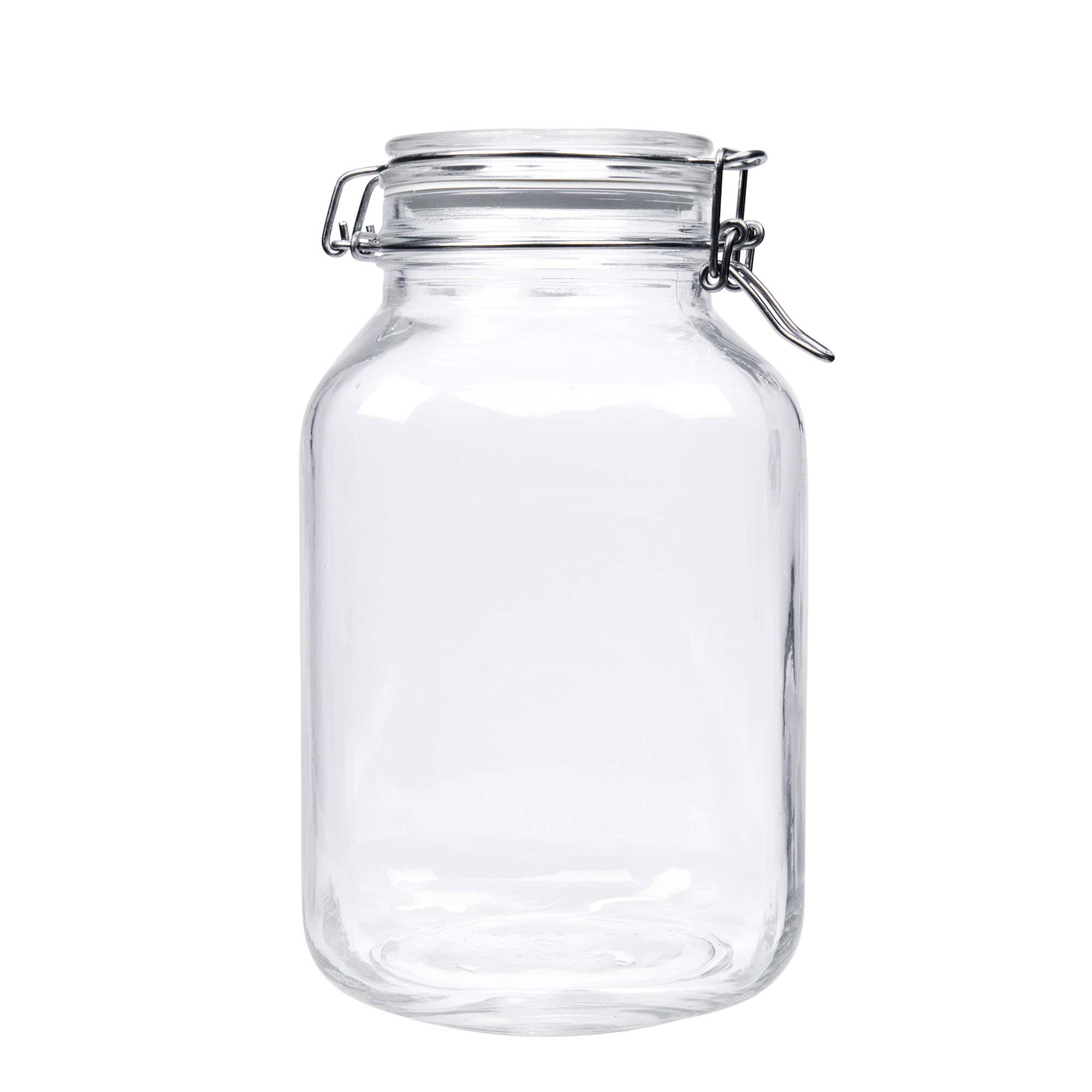 Barattolo con chiusura a filo "Fido" da 3.000 ml, quadrato, bocca: chiusura a filo