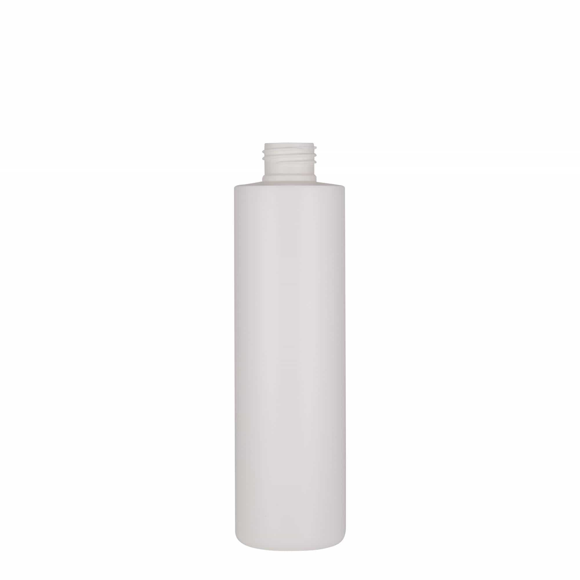 Bottiglia in plastica da 250 ml 'Pipe', HDPE, bianca, bocca: 24/410