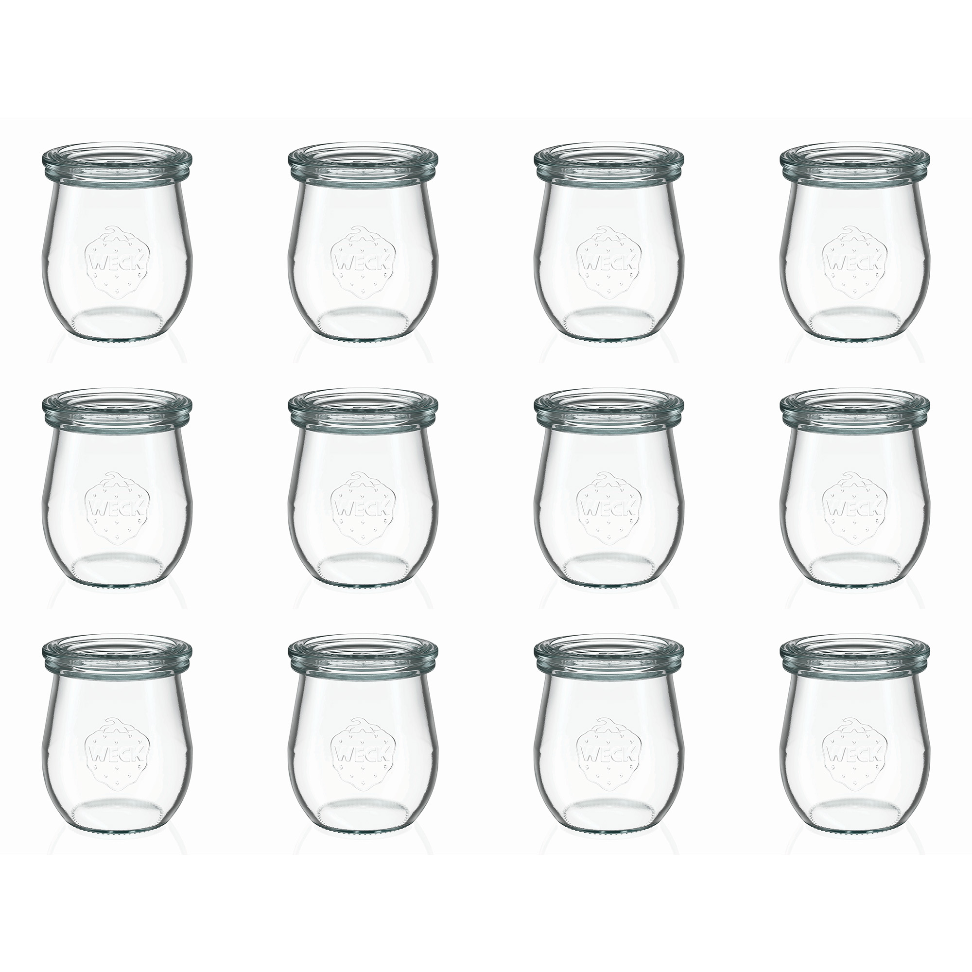 12x 220 ml vaso WECK a tulipano con coperchio in vetro RR 60