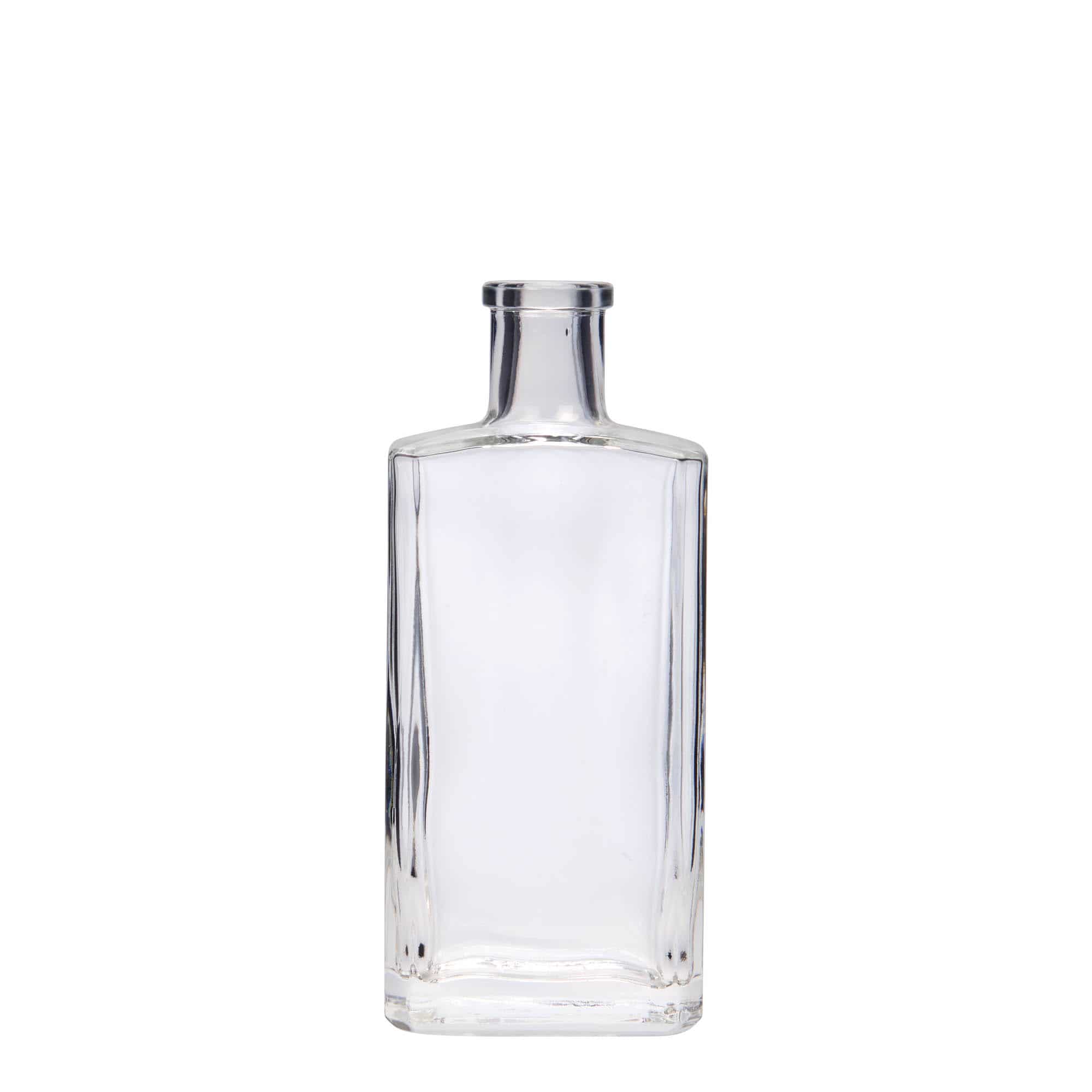 200 ml Bottiglia di vetro 'Lucido', rettangolare, imboccatura: fascetta 200 ml Bottiglia di vetro 'Lucido', rettangolare, imboccatura: fascetta