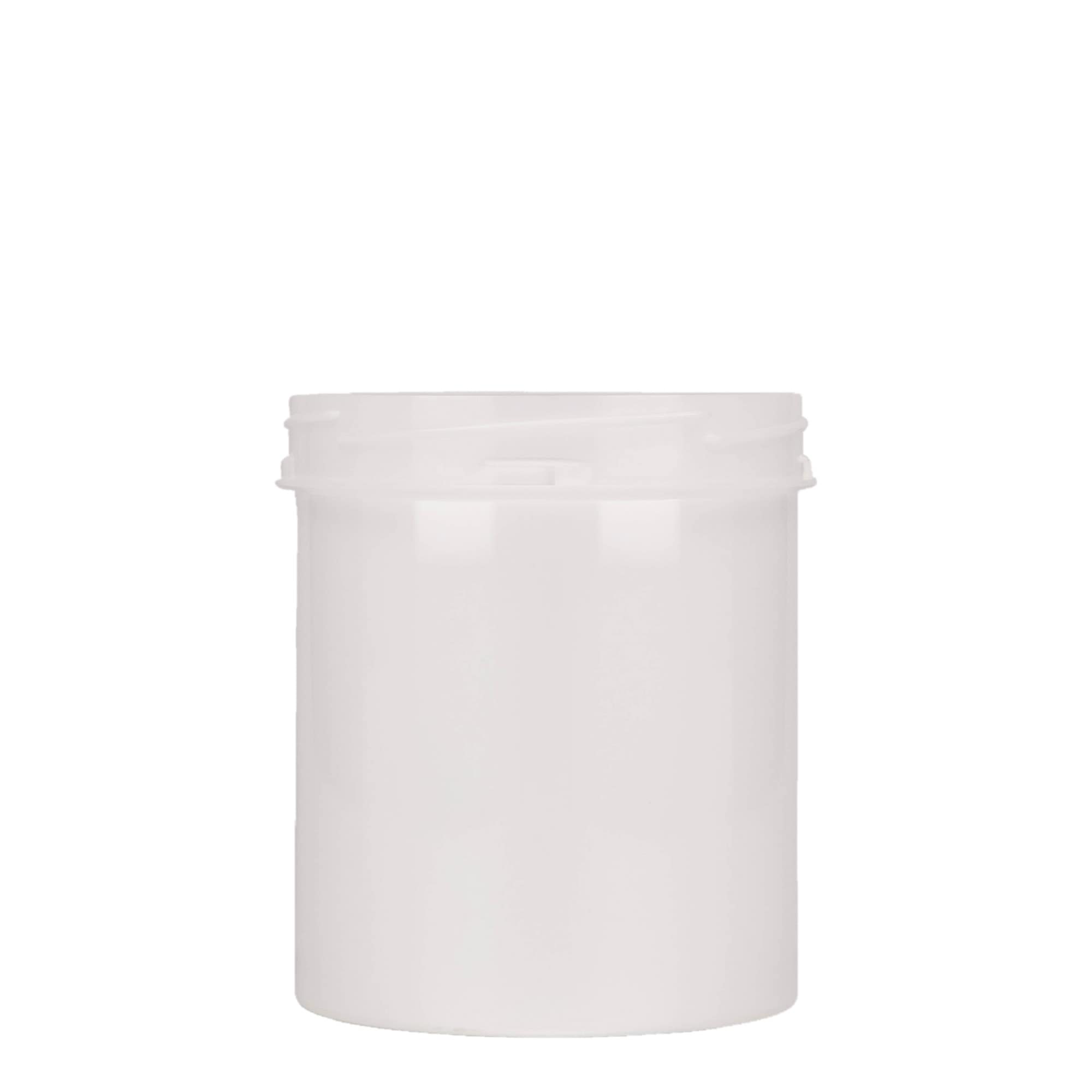 500 ml barattolo in plastica 'Securilock', PP, bianco, bocca: chiusura a vite