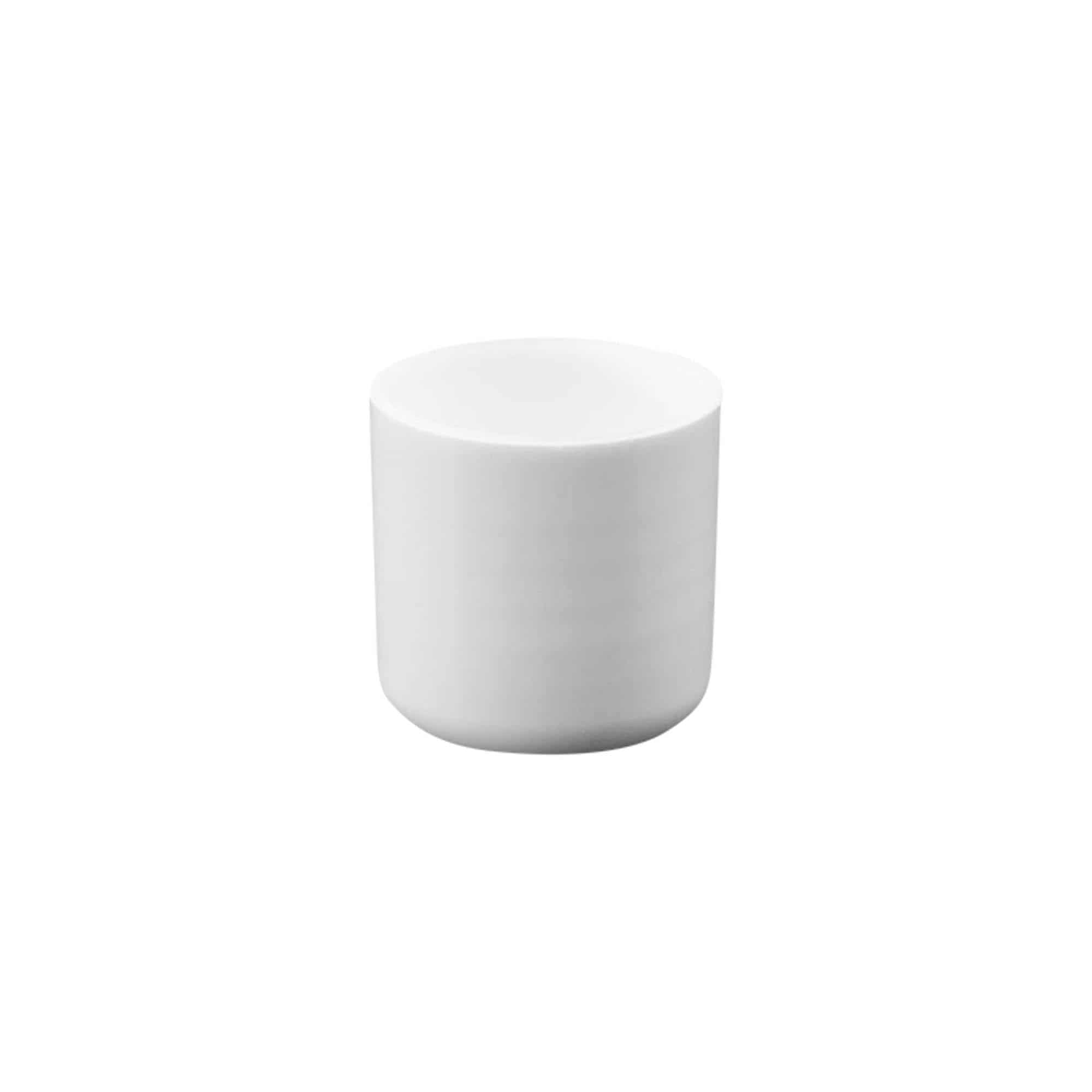 Tappo a vite con inserto riduttore dell'orifizio, plastica PP, bianco, per imboccatura: 24/410