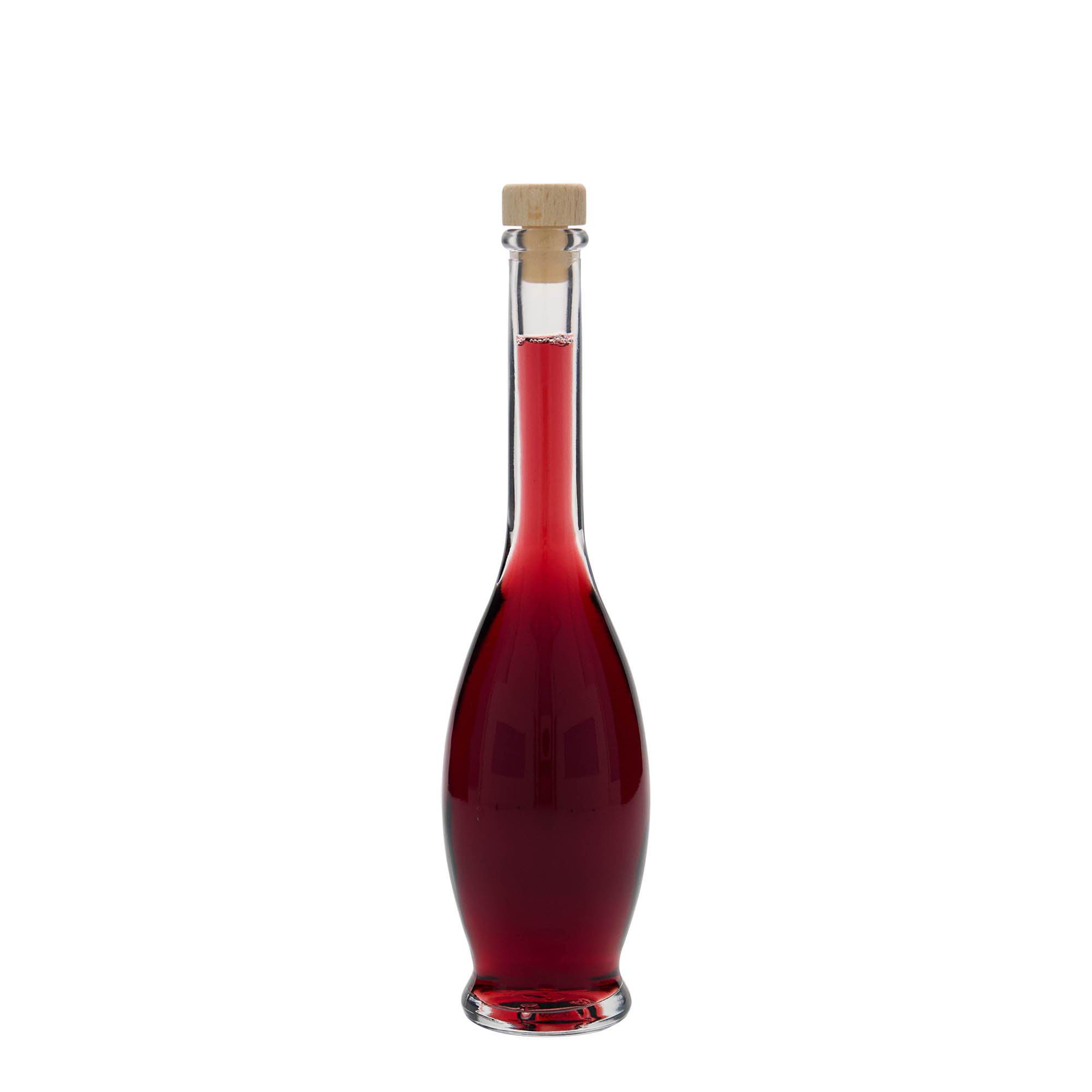 Bottiglia di vetro da 100 ml 'Gina', apertura: tappo di sughero Bottiglia di vetro da 100 ml 'Gina', apertura: tappo di sughero