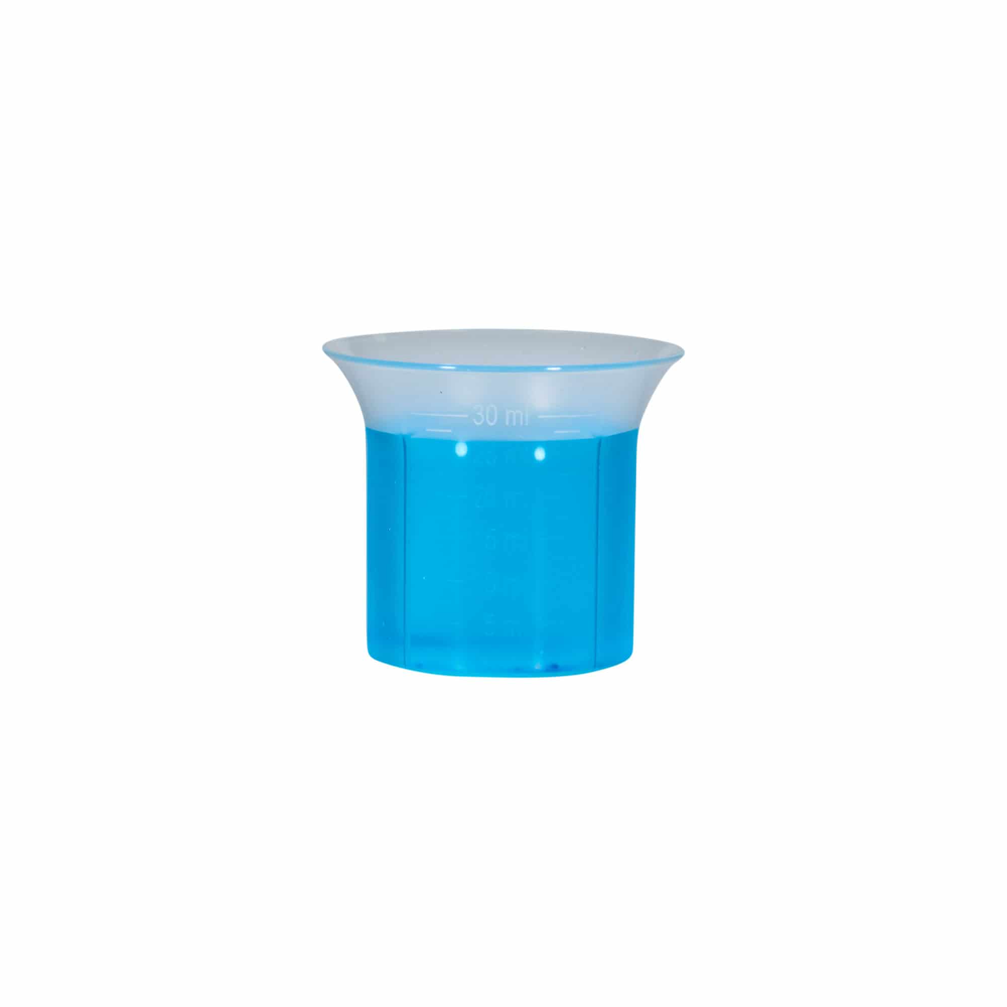 Bicchiere dosatore 5-30 ml, plastica PP Bicchiere dosatore 5-30 ml, plastica PP