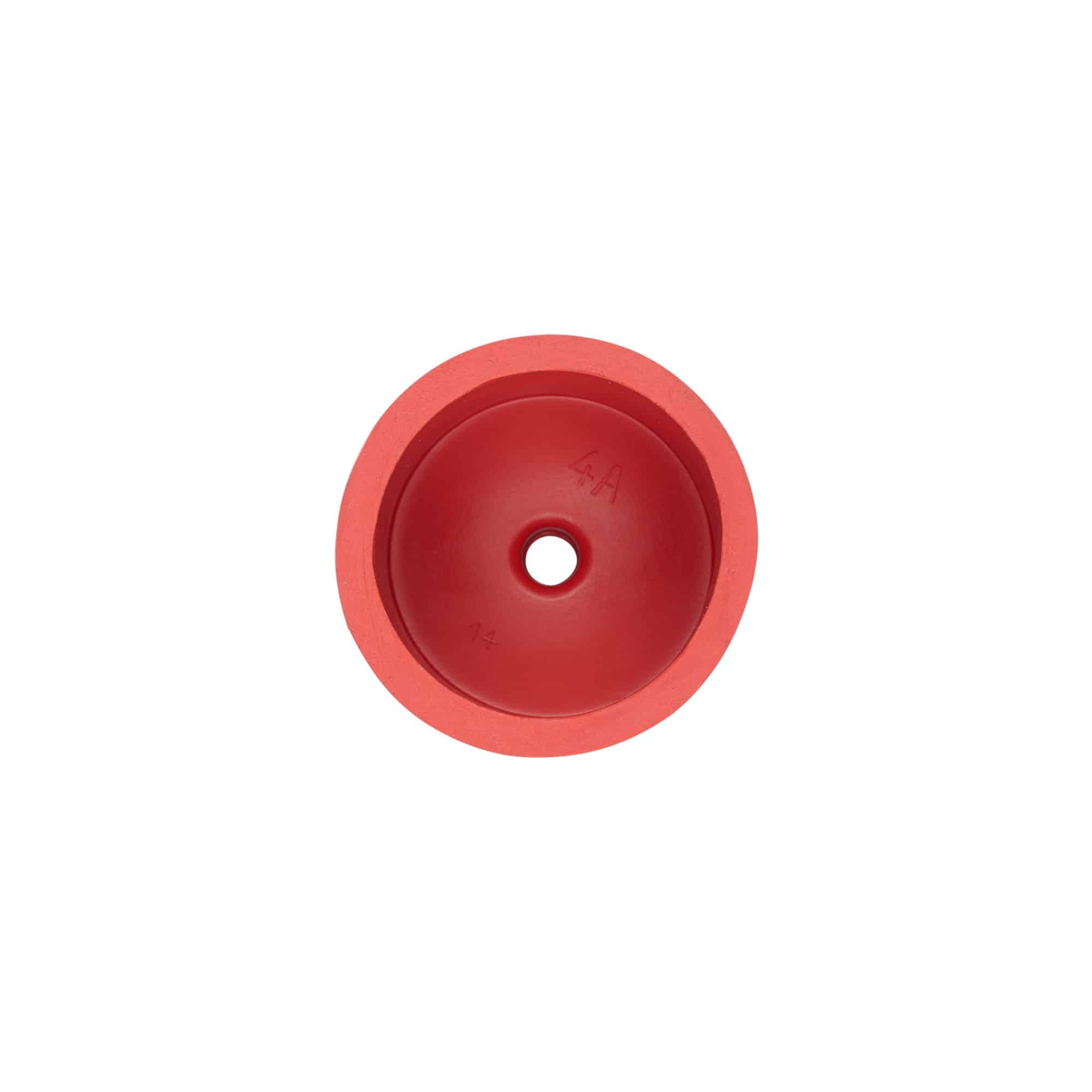 Tappo gorgogliatore N. 4a, gomma, rosso