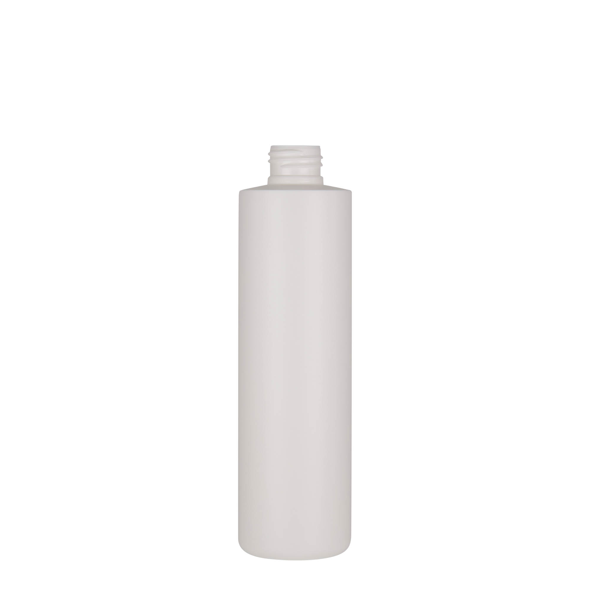 Bottiglia in plastica da 250 ml 'Pipe', HDPE verde, bianca, bocca: 24/410 Bottiglia in plastica da 250 ml 'Pipe', HDPE verde, bianca, bocca: 24/410